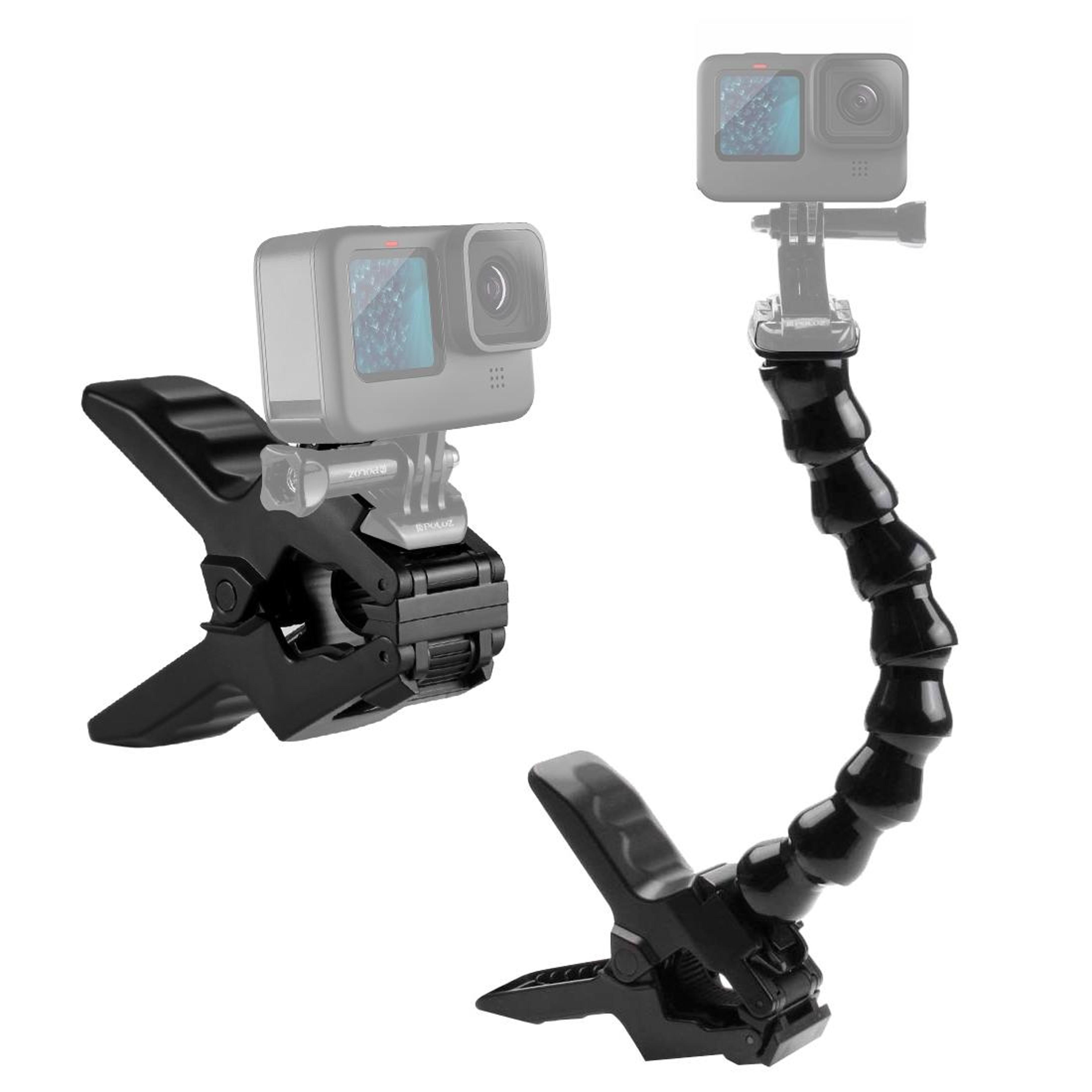 Puluz GoPro  Action Camera Flexible Clamp Mount With Adjustable Neck For Stable Hands Free Shots 8