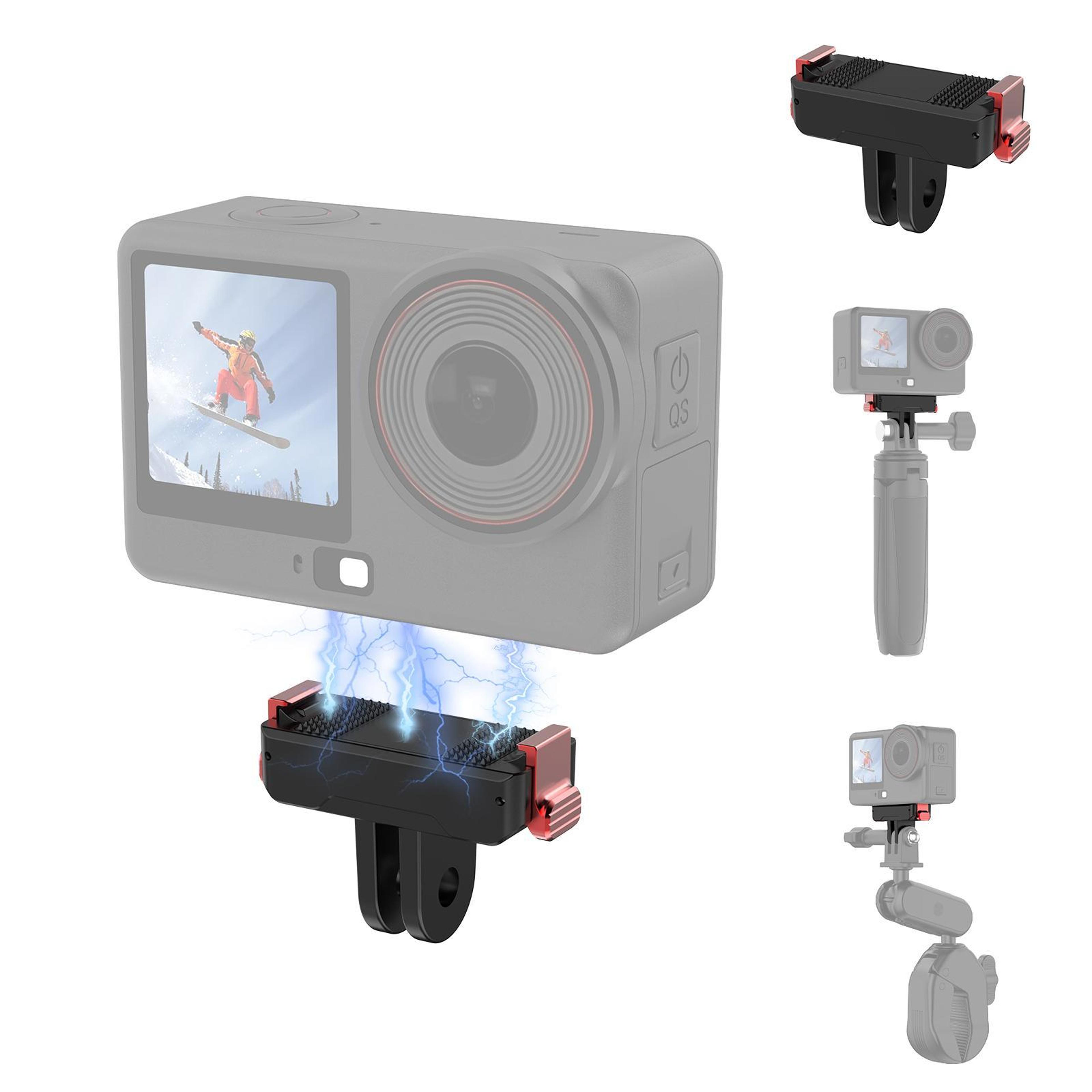 PULUZ Quick Release Camera Mount For DJI Osmo Action 6 With Magnetic Lock  Cold Shoe Adapter 10