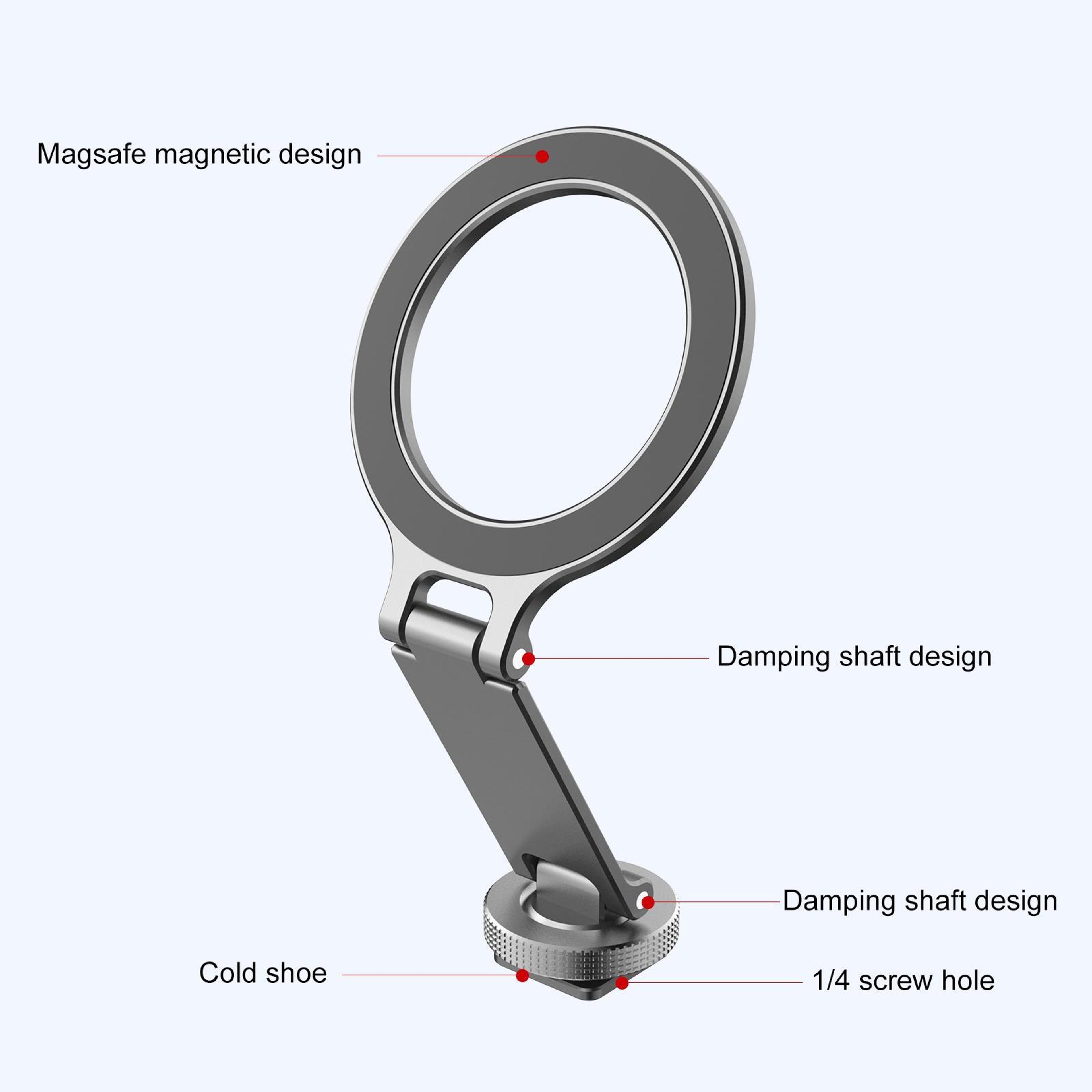 PULUZ 4 In 1 MagSafe Phone Tripod  Magnetic Desk Stand With Camera Grip 4