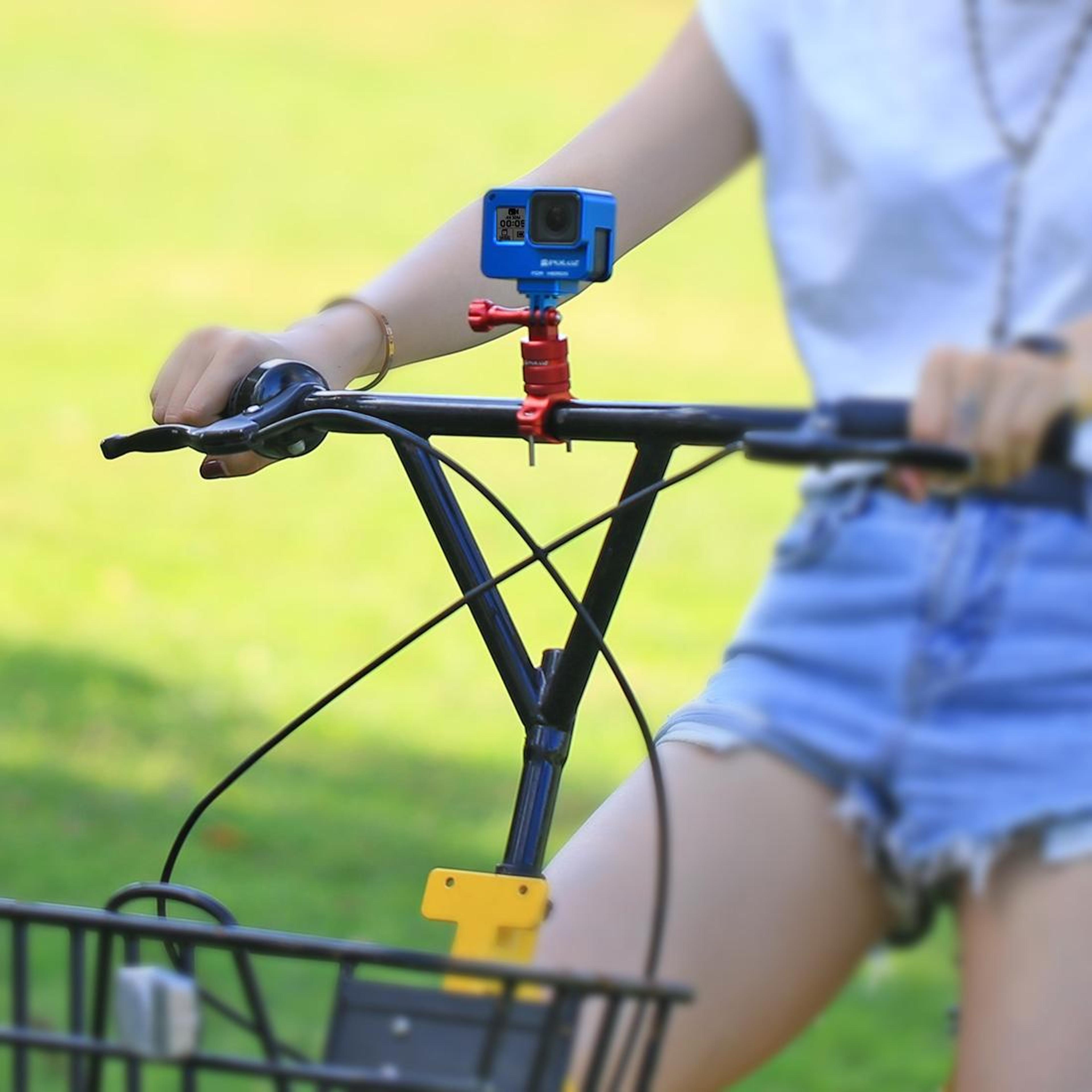 PULUZ 360 Rotating Aluminum Bike Handlebar Camera Mount For GoPro DJI  Insta360 9