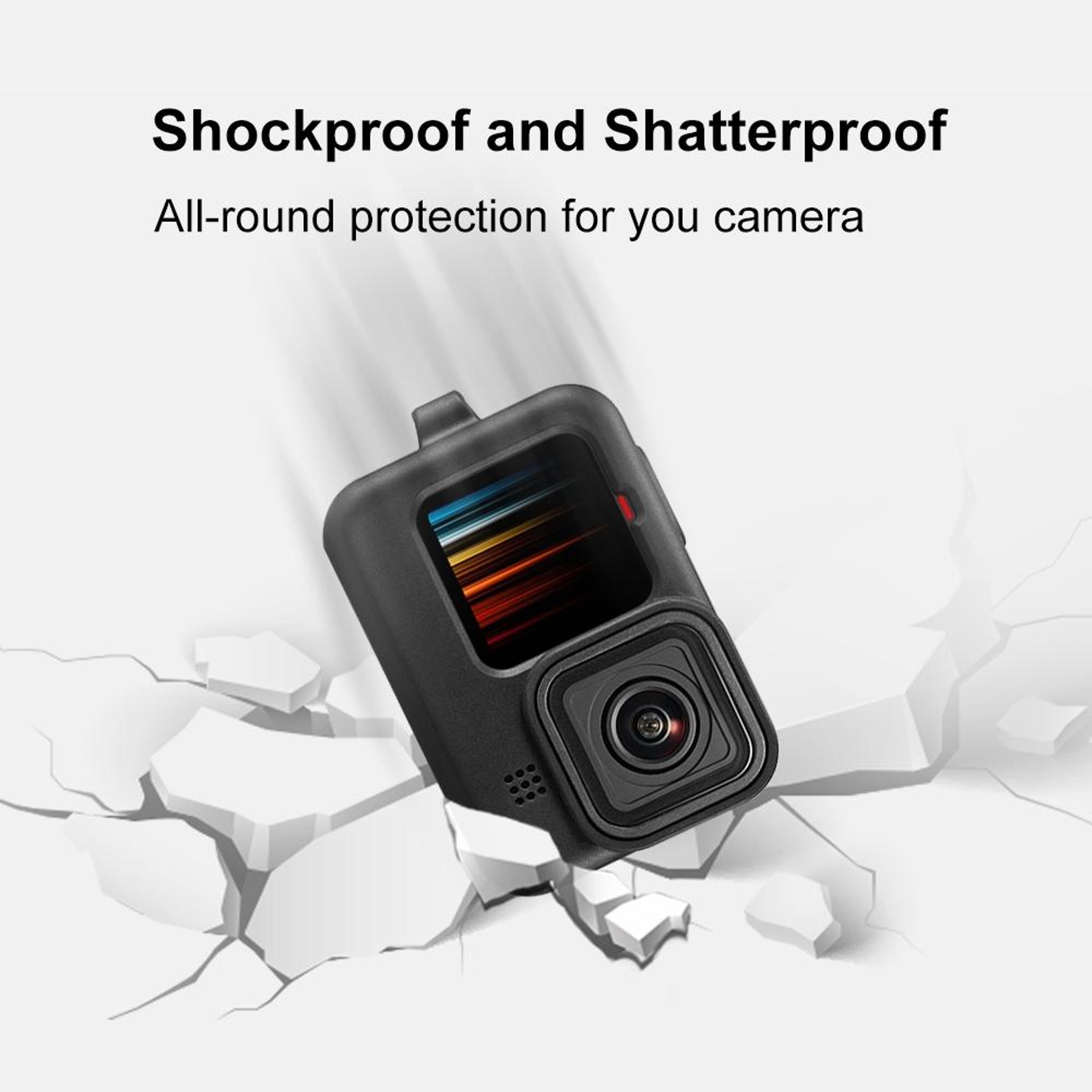 PULUZ GoPro HERO13 Silicone Protective Case With Lens Cover  Wrist Strap 9
