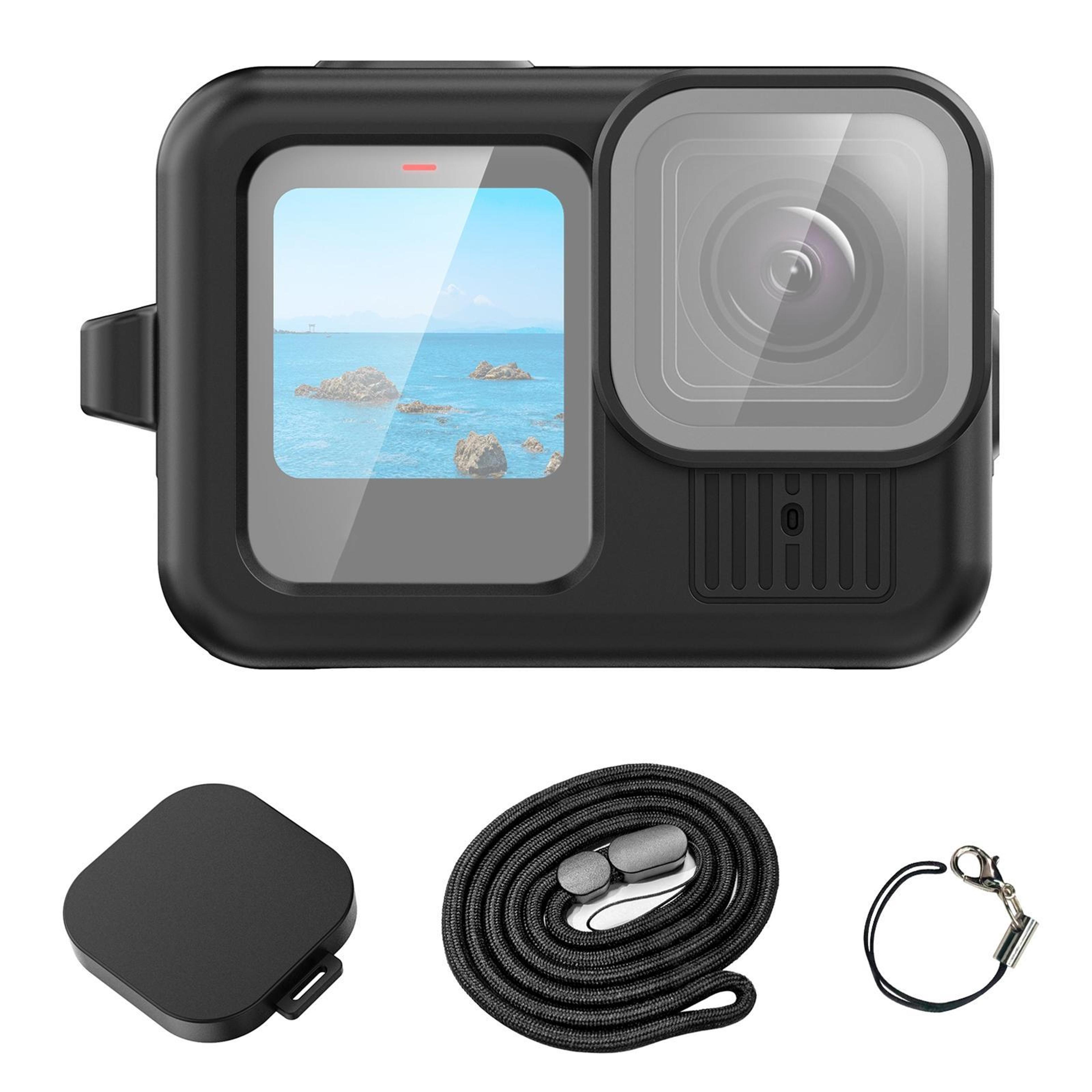 puluz gopro hero13 silicone protective case with lens cover & wrist strap