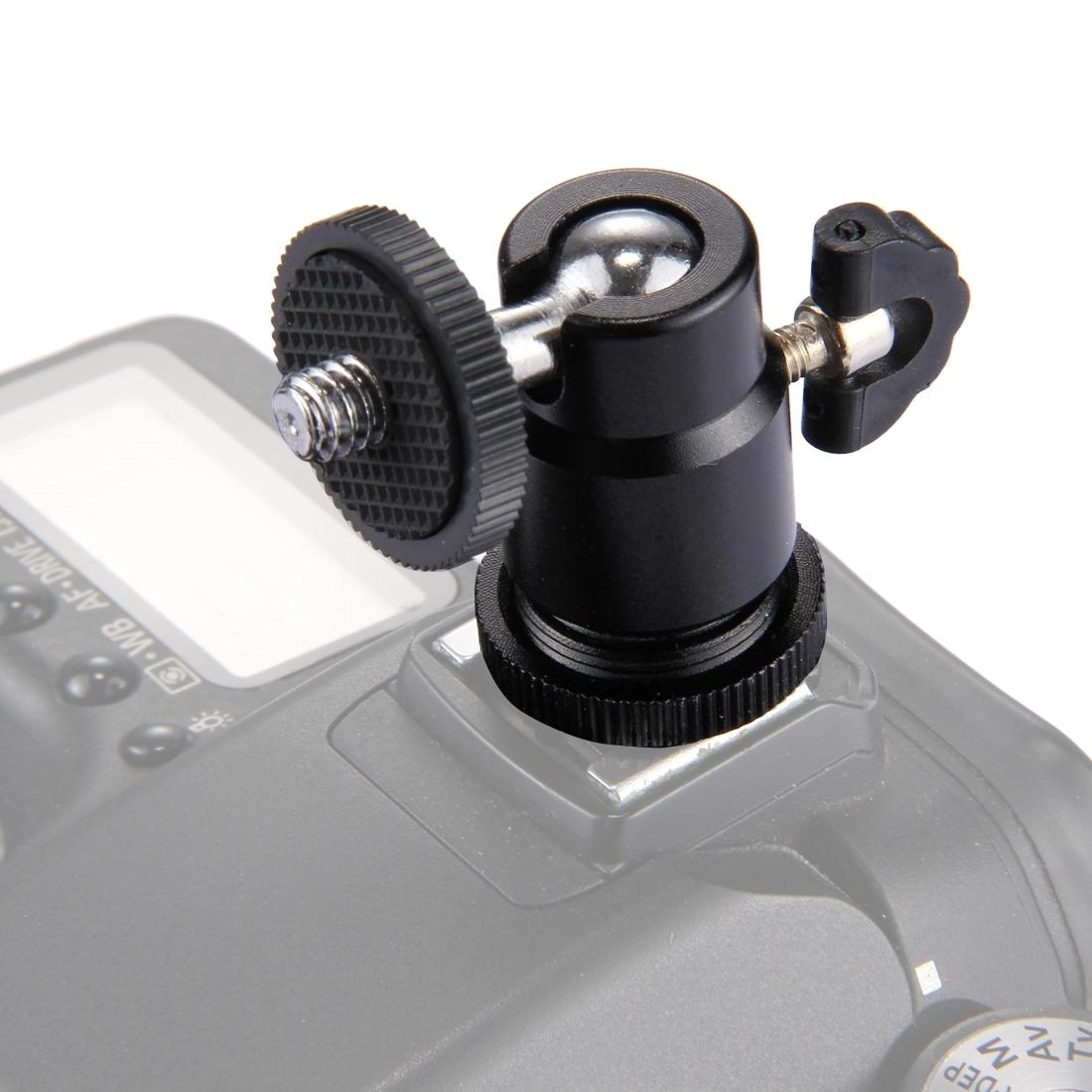 PULUZ Mini Ball Head Tripod Mount With Lock 14 Inch Camera Cold Shoe Adapter 4