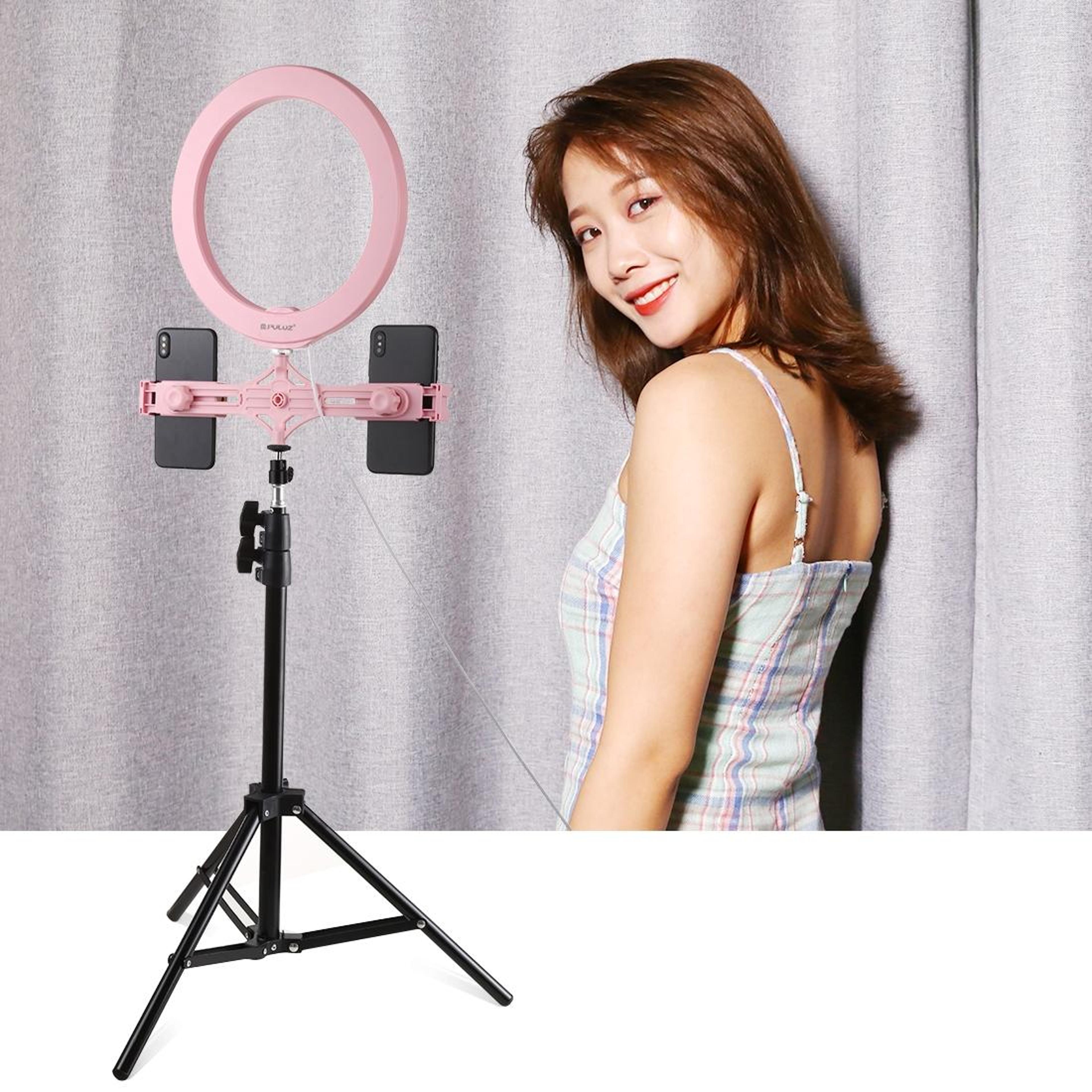 Dual Phone Live Streaming Mount With Adjustable Tripod Adapter For Content Creators 4