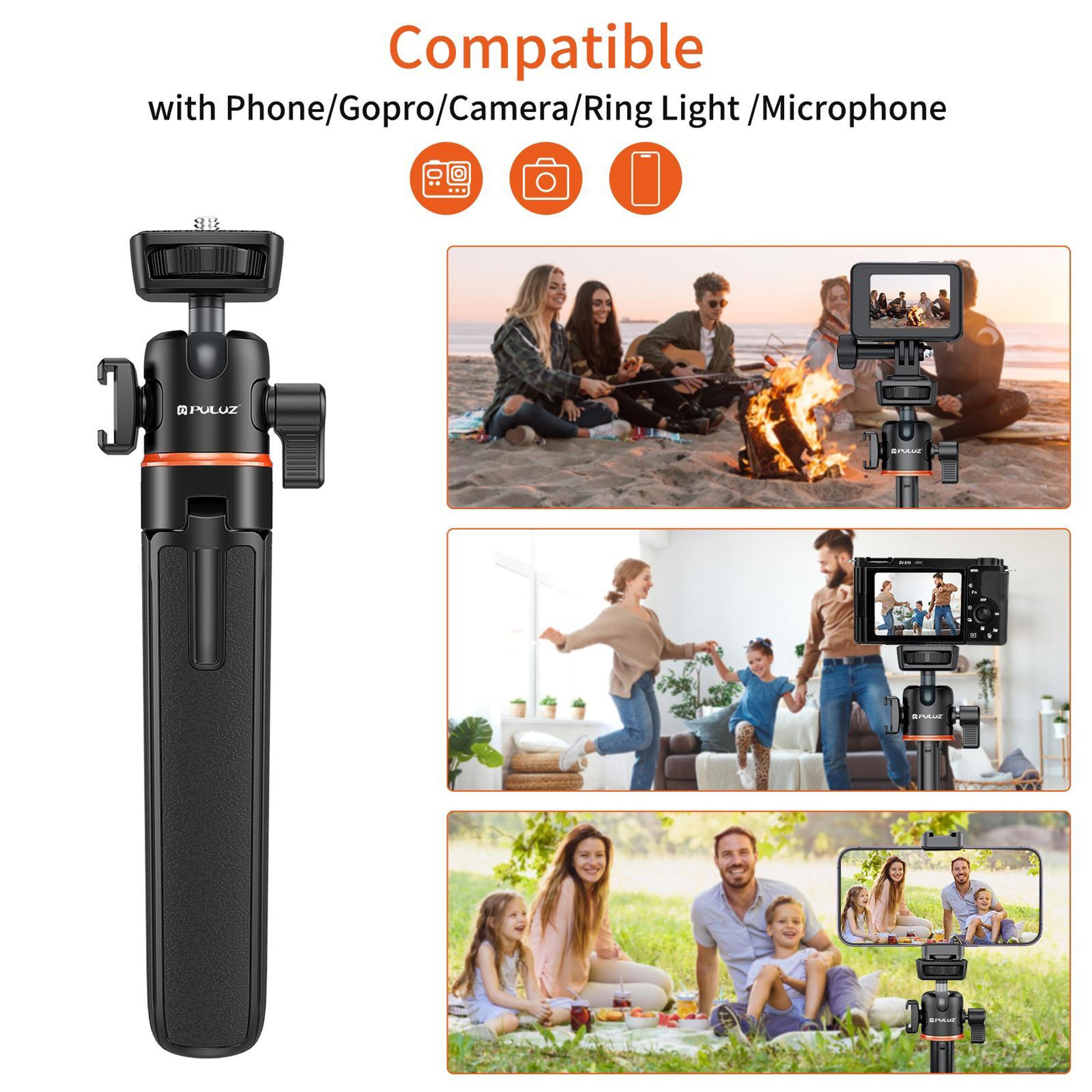 PULUZ Portable Camera Tripod Stand  Selfie Stick With 360 Ball Head And Cold Shoe Mount 5