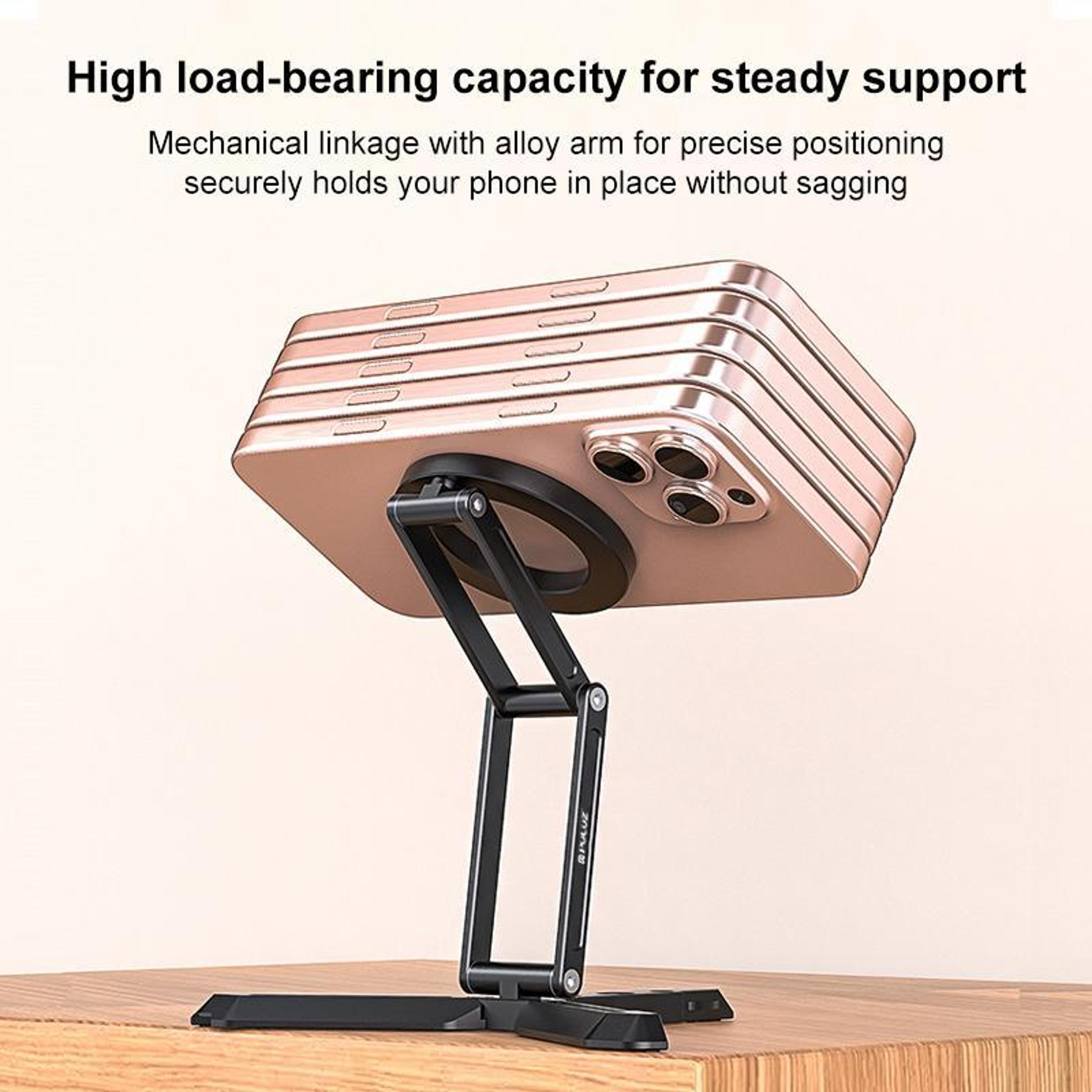 PULUZ MagSafe Magnetic Phone Stand Foldable Desktop Holder For Live Streaming  Video Calls 11