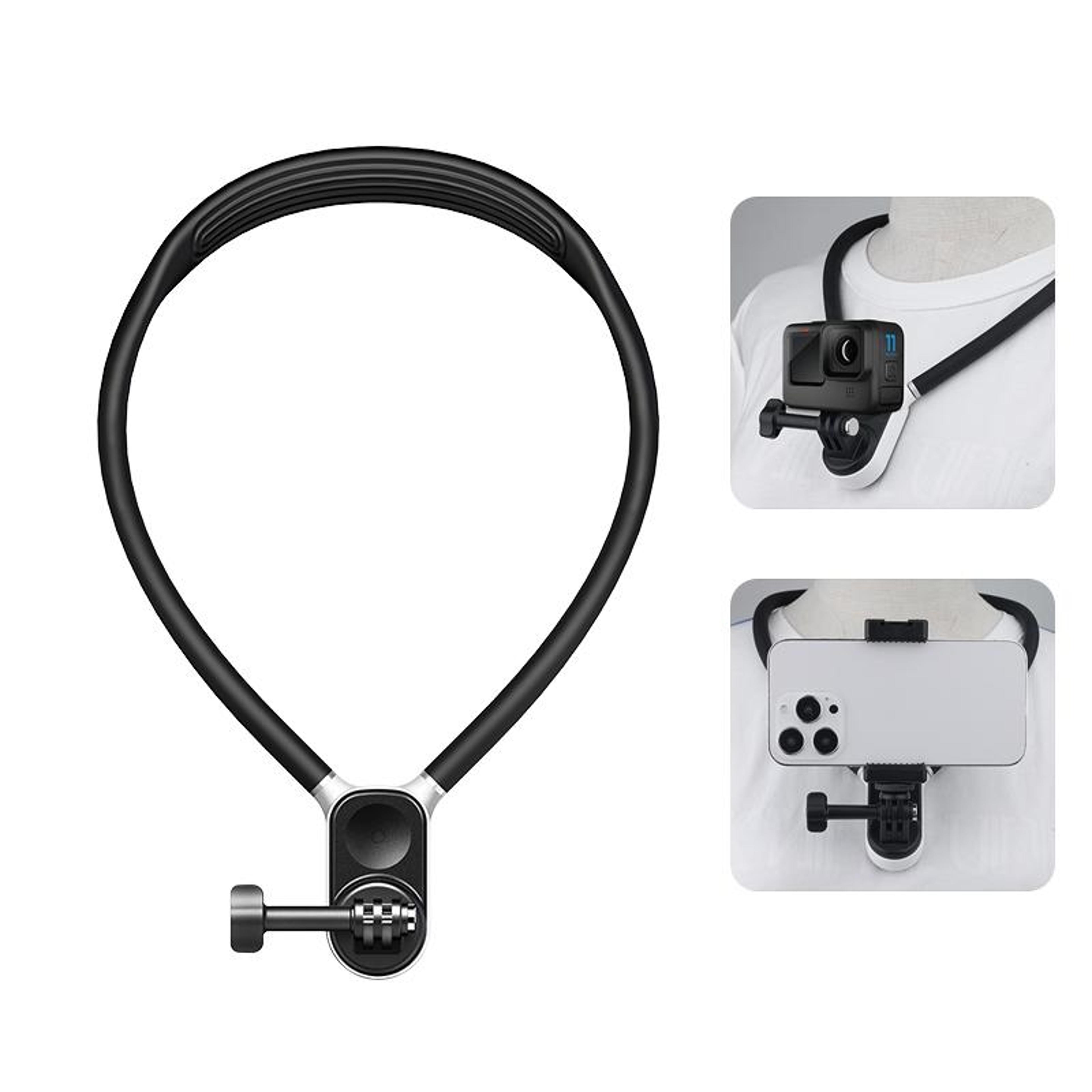 PULUZ Magnetic Silicone Neck Mount Phone Holder For GoPro POV Hands Free Vlogging Bracket 1