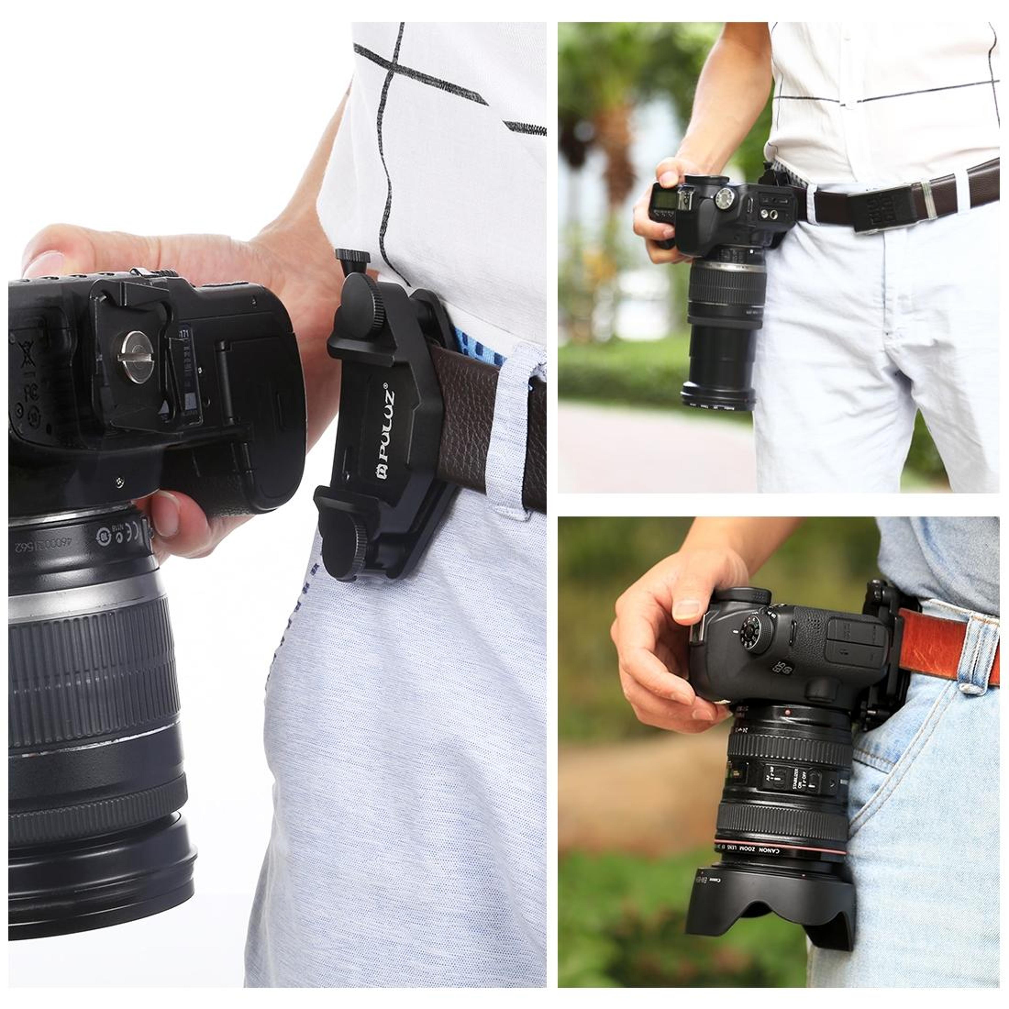 Quick Release Camera Clip Mount CNC Aluminum Arca Swiss Compatible Plate For DSLR  Action Cameras 6