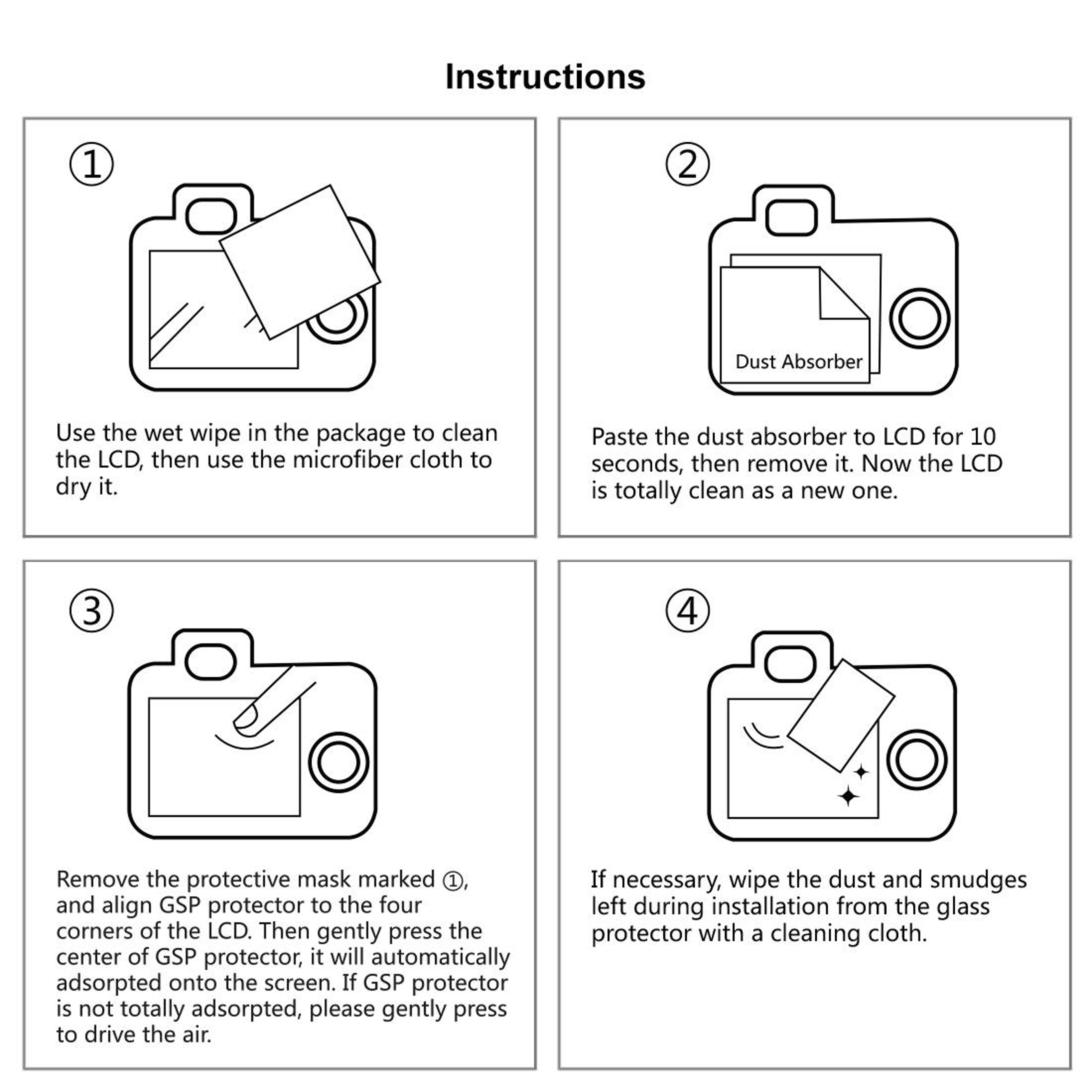 Tempered Glass Screen Protector For Nikon D5300 D5500 D5600  Pentax K 1 9H Hardness DSLR LCD Shield 5