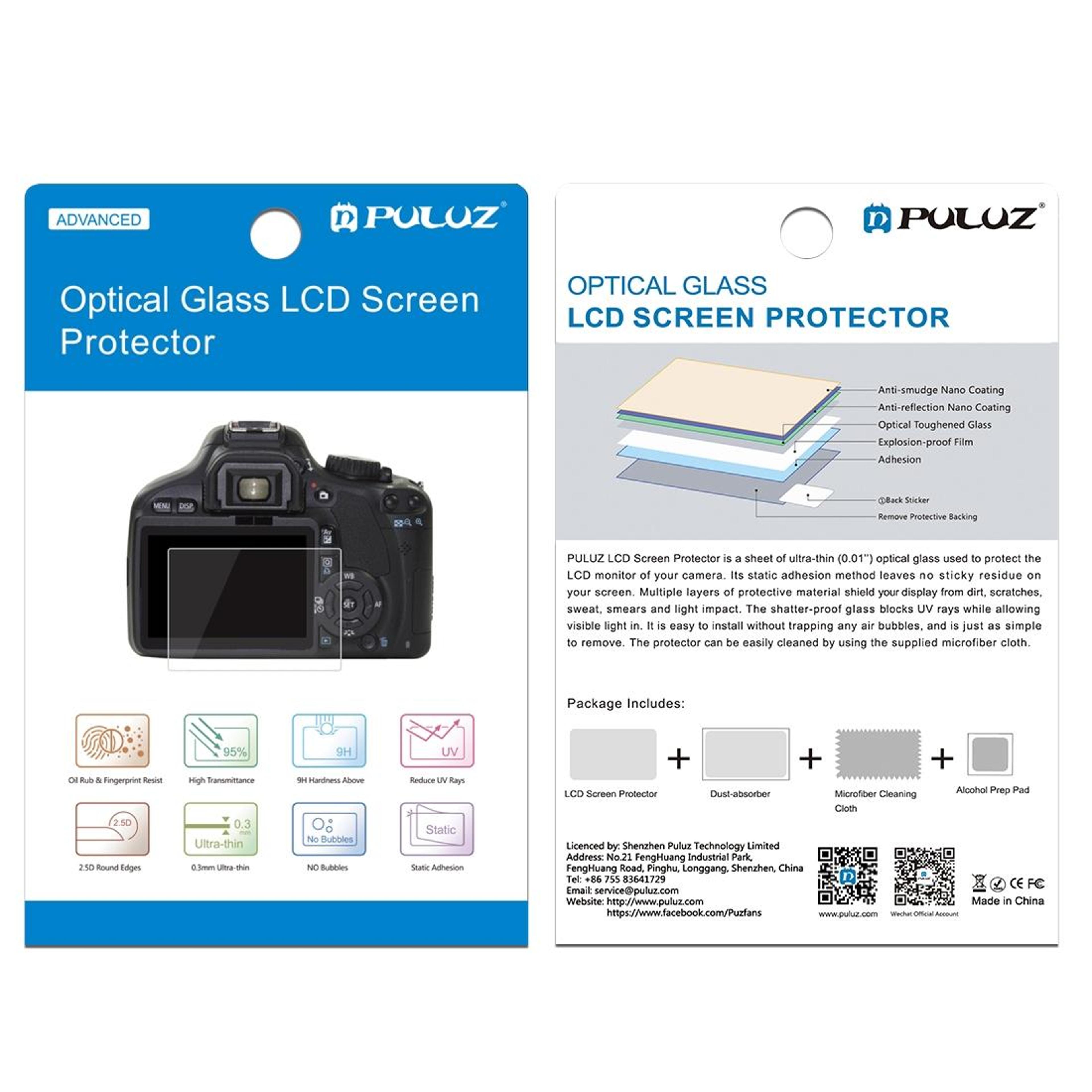 Tempered Glass Screen Protector For Nikon D5300 D5500 D5600  Pentax K 1 9H Hardness DSLR LCD Shield 7