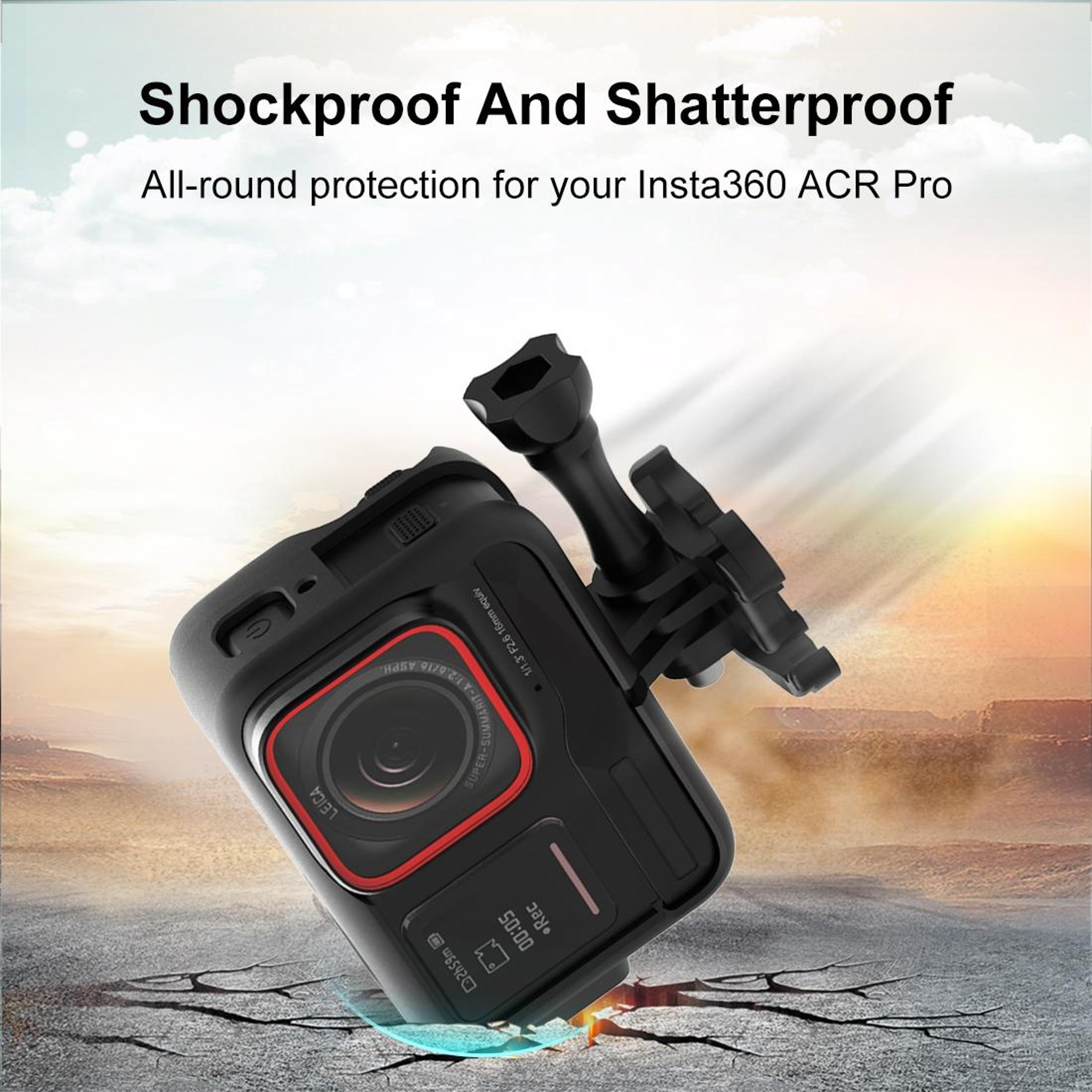 PULUZ Protective Cage For Insta360 Ace Pro Cold Shoe Mount Action Camera Frame 5