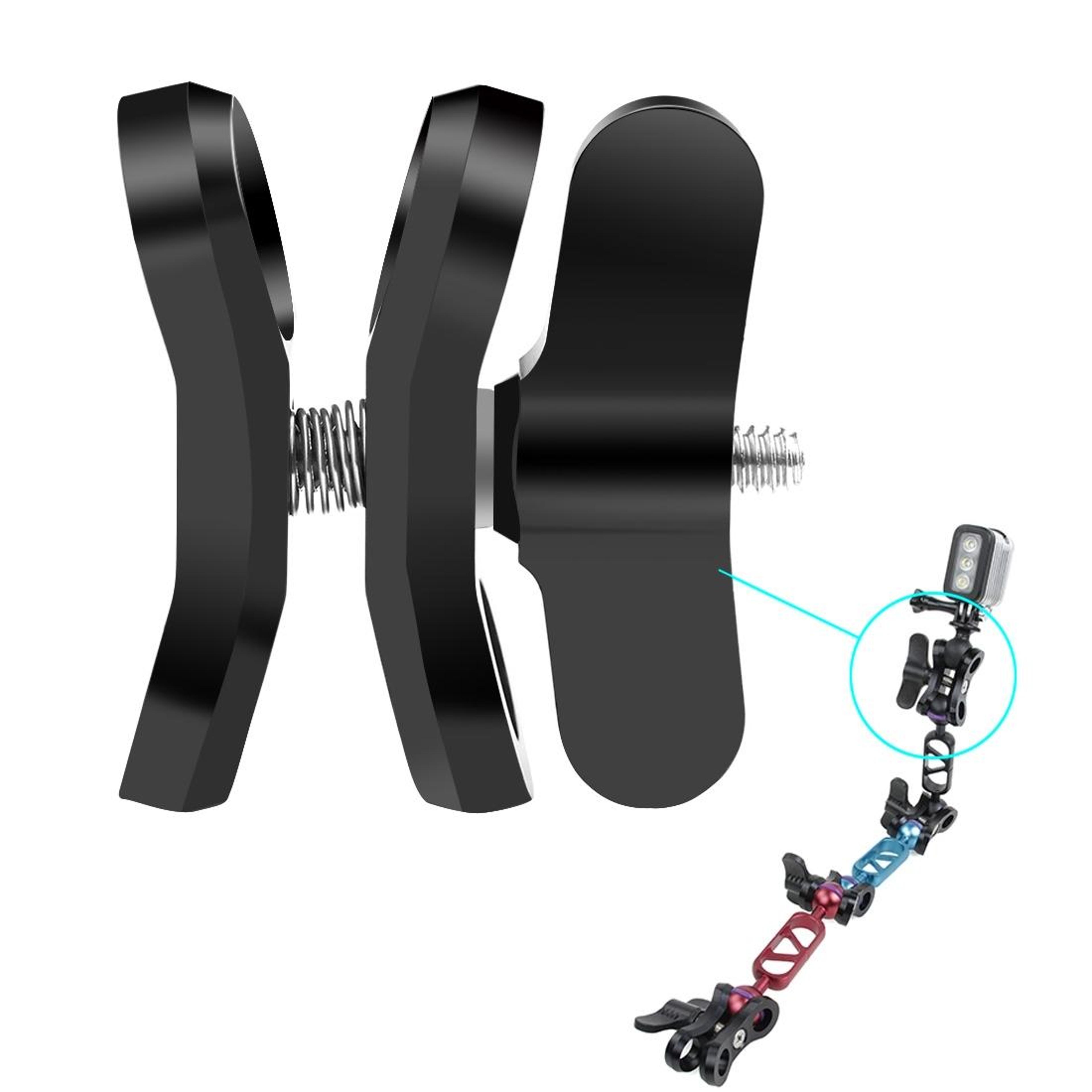 PULUZ Underwater Camera Clamp Diving Camera Bracket For Scuba Photography Rigs 5