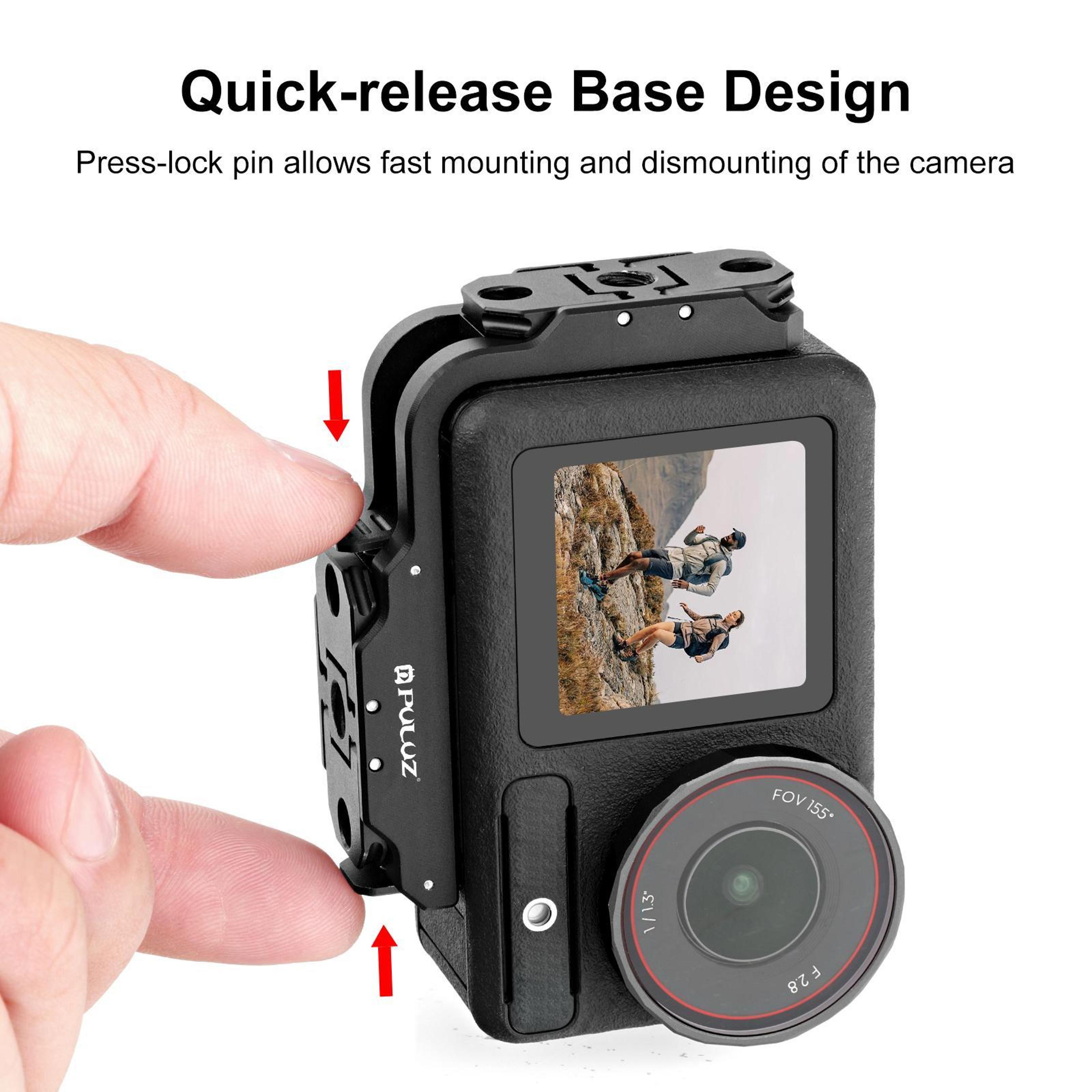 PULUZ Magnetic Quick Release L Bracket For DJI Osmo Action 5 Pro  4 Vertical Horizontal Mount 6