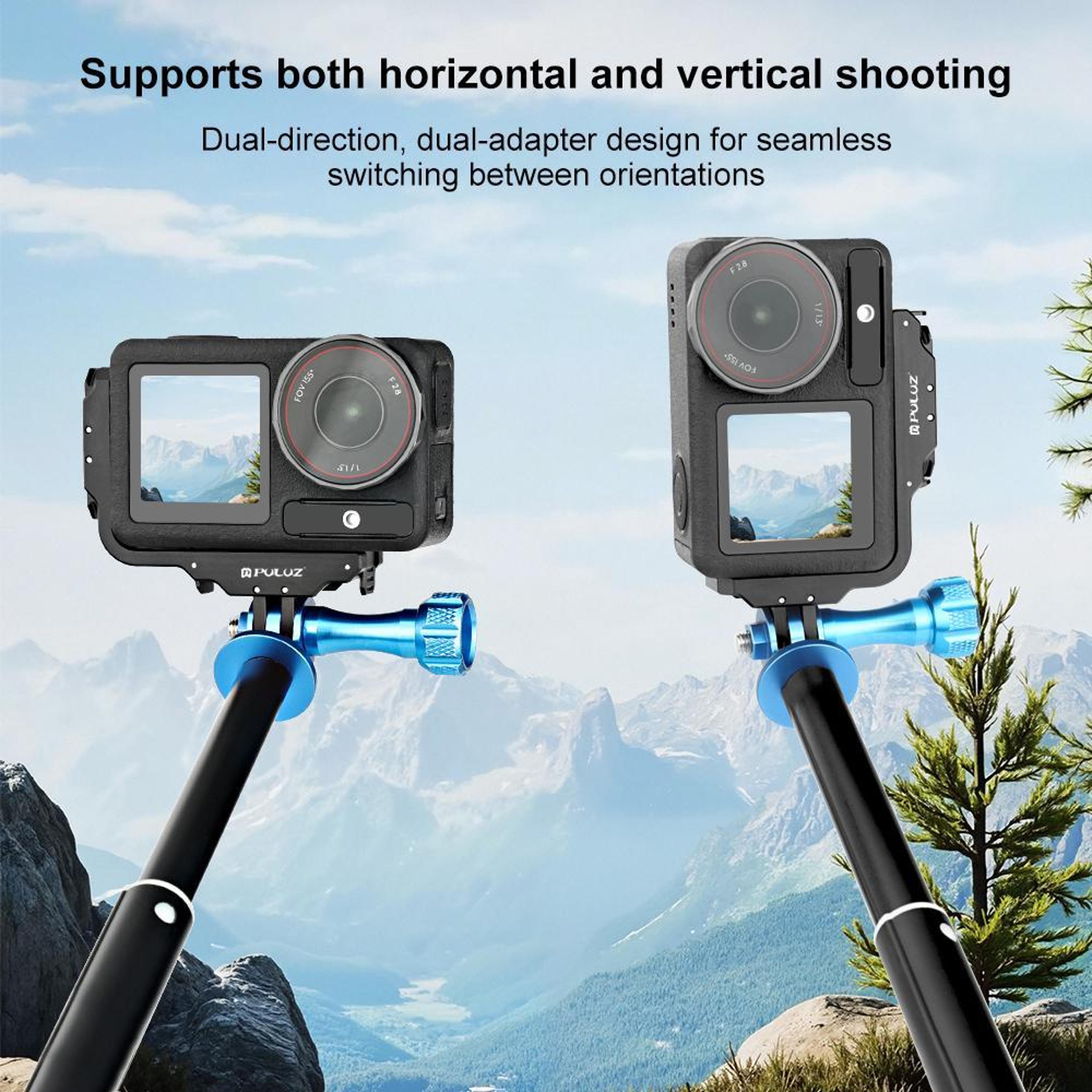 PULUZ Magnetic Quick Release L Bracket For DJI Osmo Action 5 Pro  4 Vertical Horizontal Mount 7