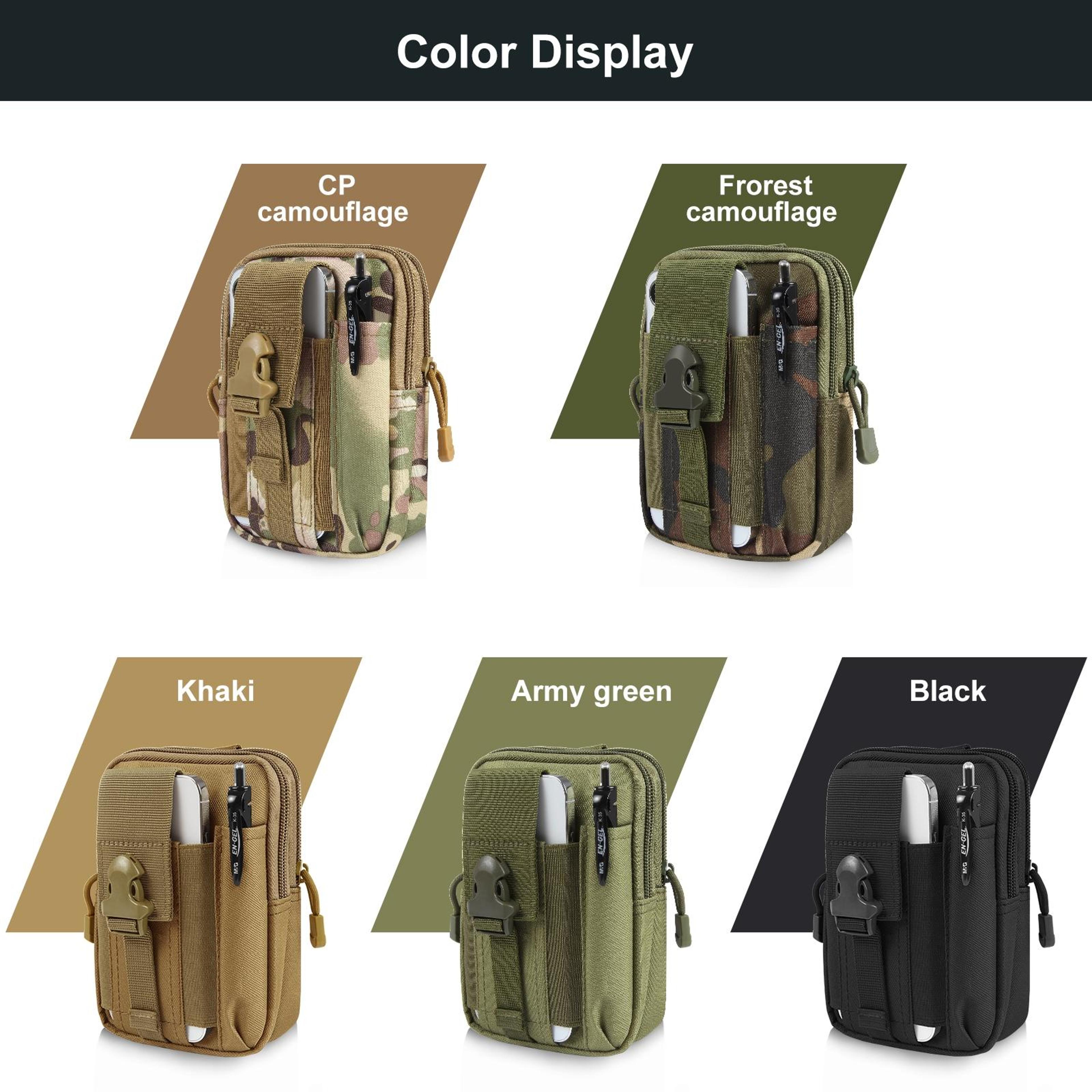 HAWEEL Tactical Hiking Belt Bag MOLLE Phone Waist Pouch Outdoor Utility Storage Bag 7