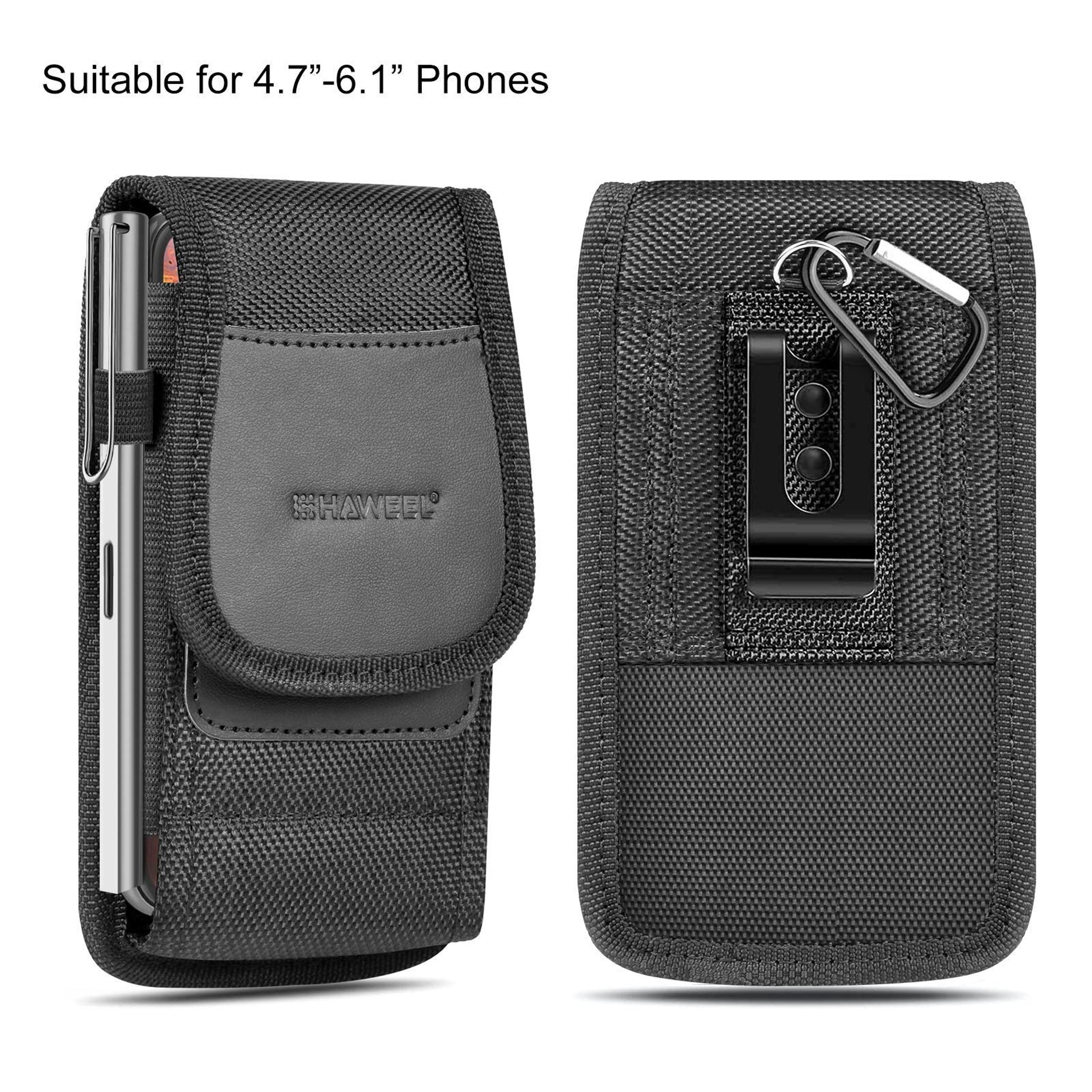 HAWEEL Phone Belt Clip Case Nylon Holster With Card Slot 5