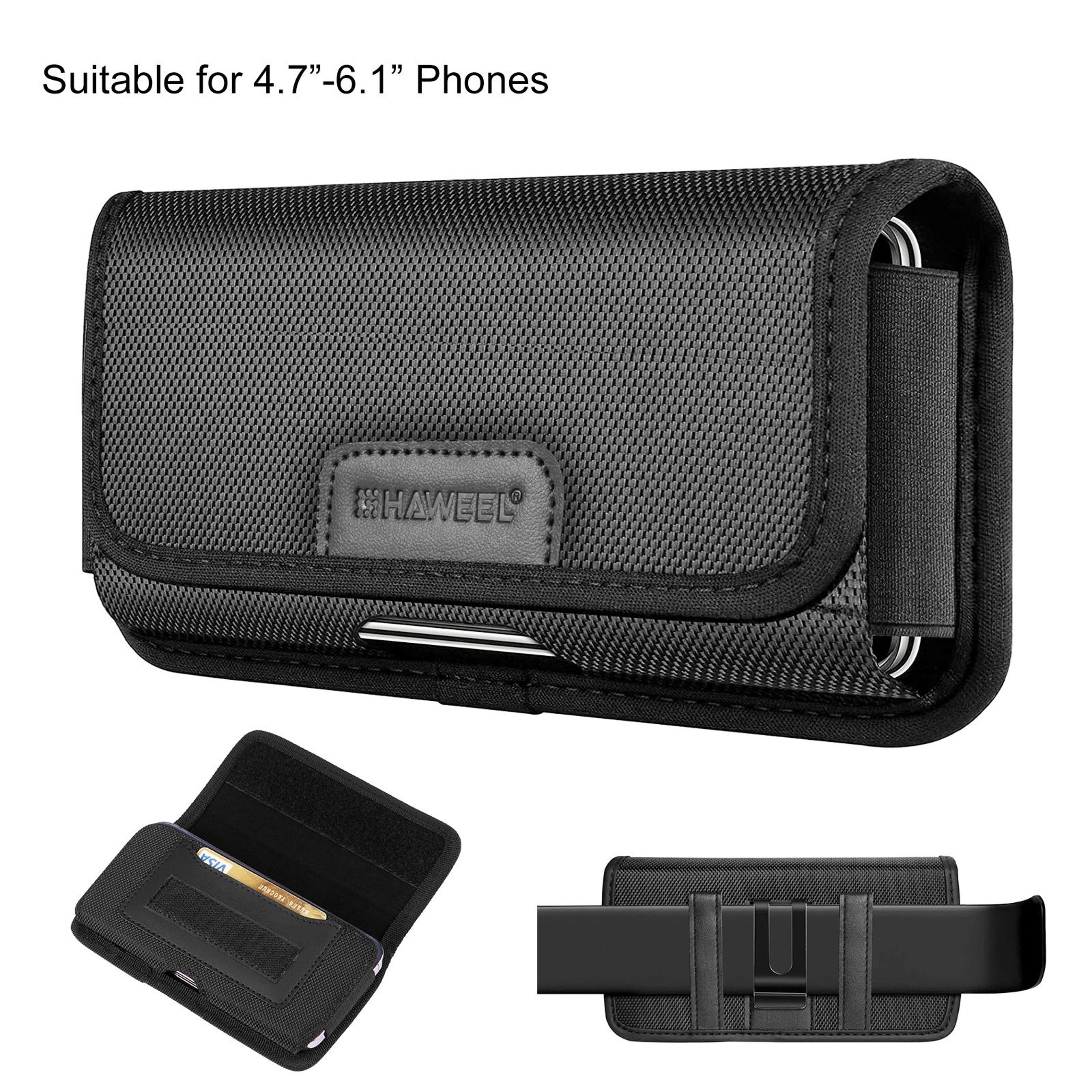 HAWEEL Phone Belt Clip Case Nylon Holster With Card Slot 8