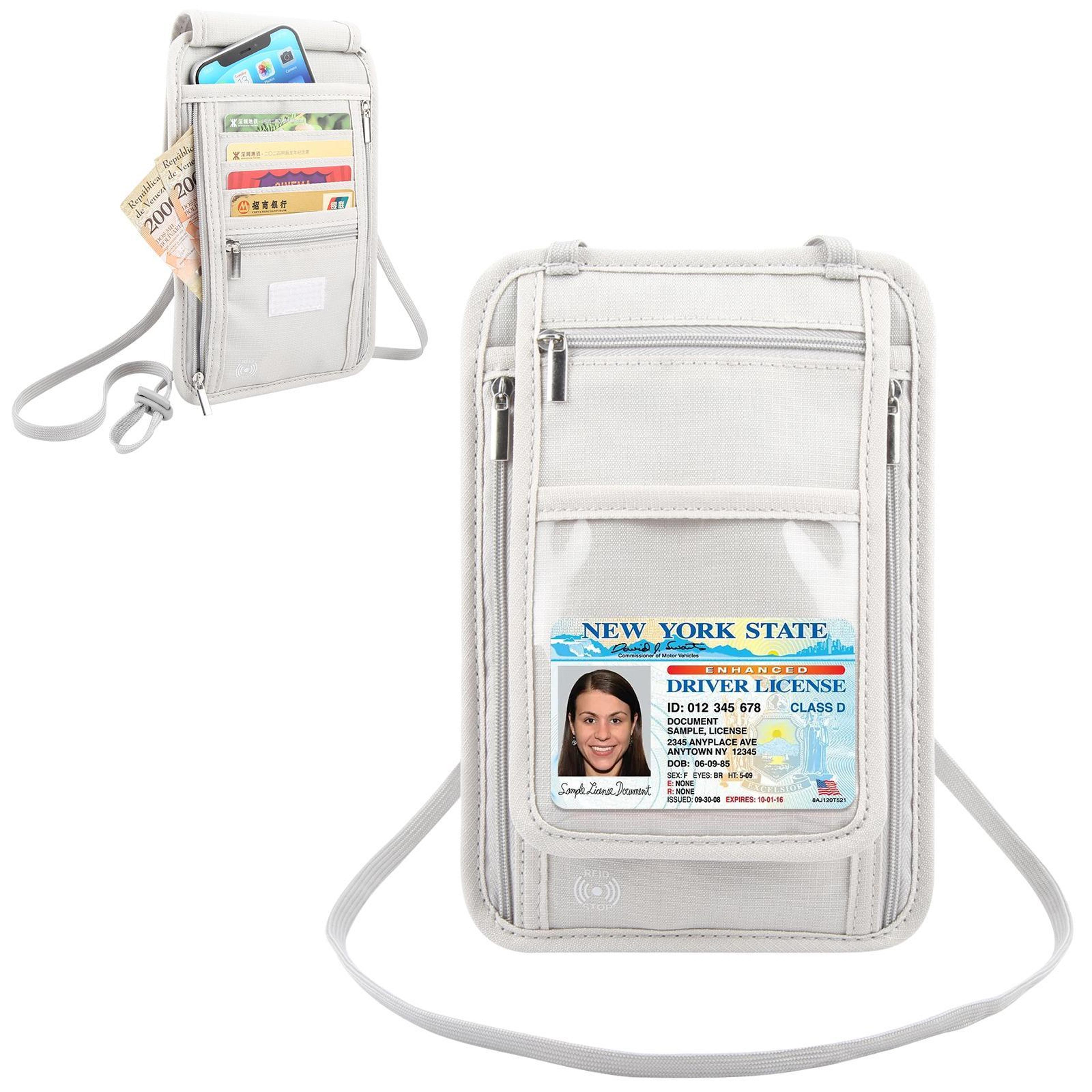 haweel rfid passport wallet travel document organizer & travel clutch bag