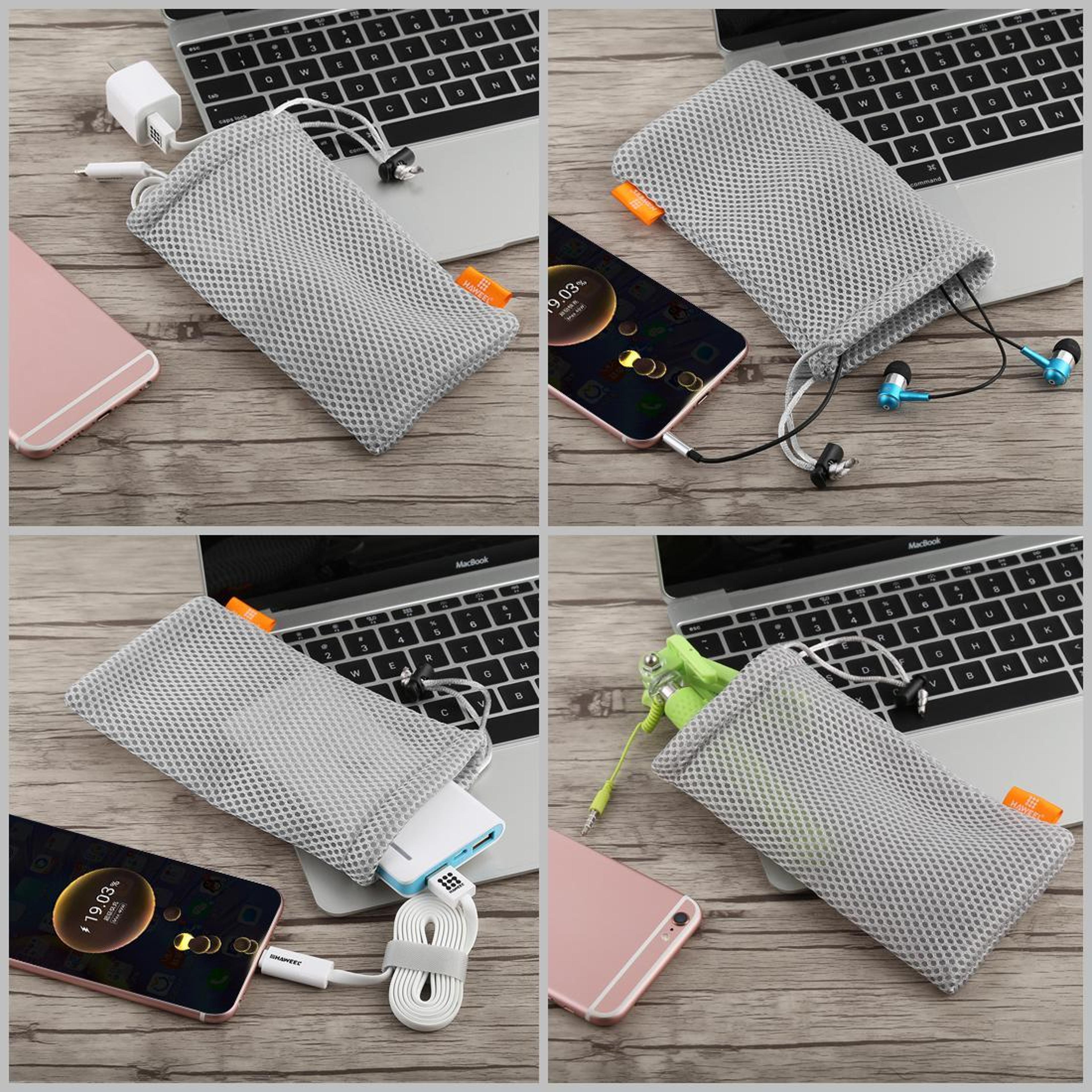 HAWEEL Travel Electronics Organizer Pouch For Phone Power Bank  Accessories 7