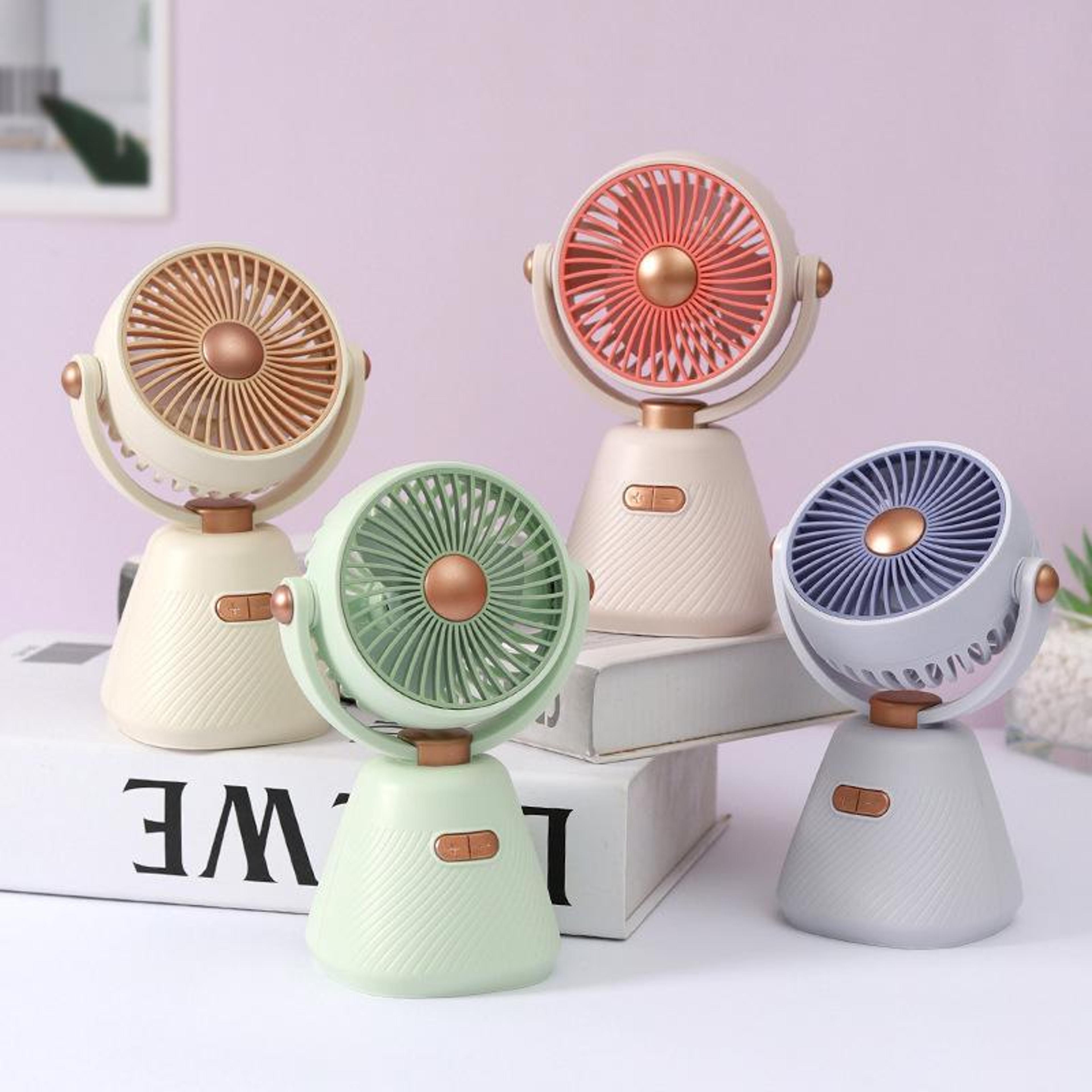 USB Rechargeable Mini Desktop Fan 100Speed Portable Desk Cooling Fan For Bedroom Study TypeC 1