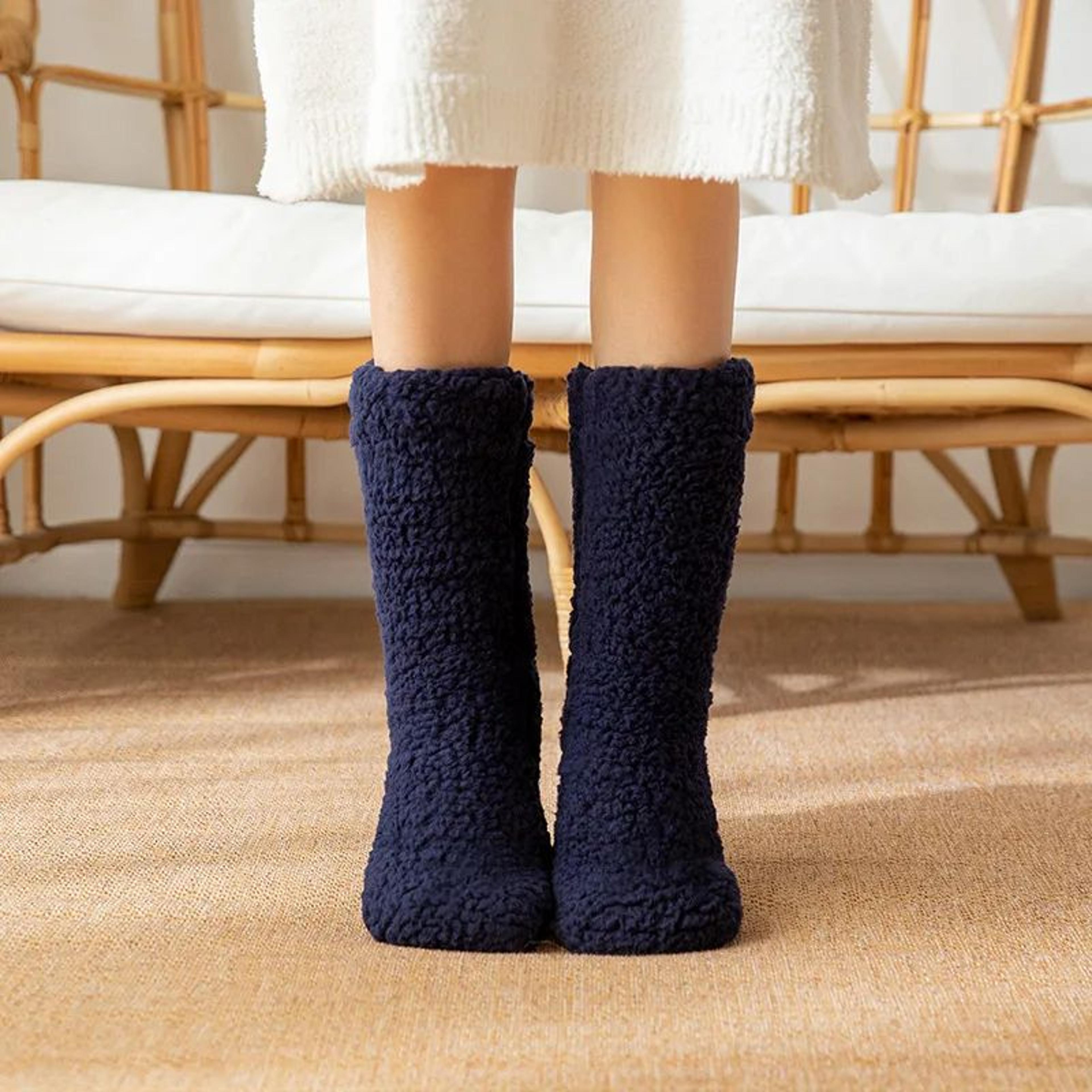 Thickened Thermal Socks For Women  Winter Warm Velvet AntiSlip Sleeping Socks Cozy Gift 11