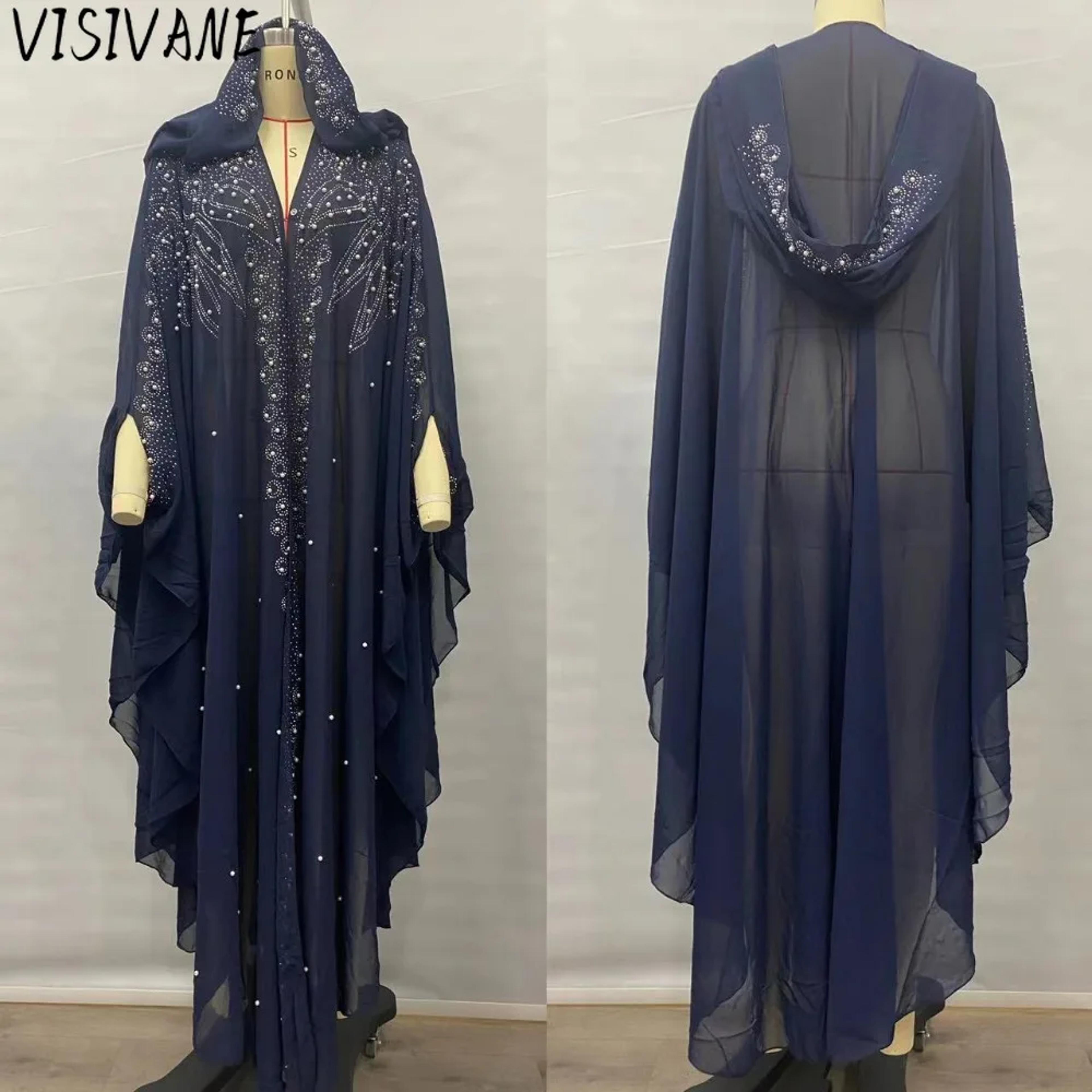 Vintage Thin Hooded Cloak Women Clothing Cape Dress Fashion Ponchos Coats  Jackets With Bling Diamo 1