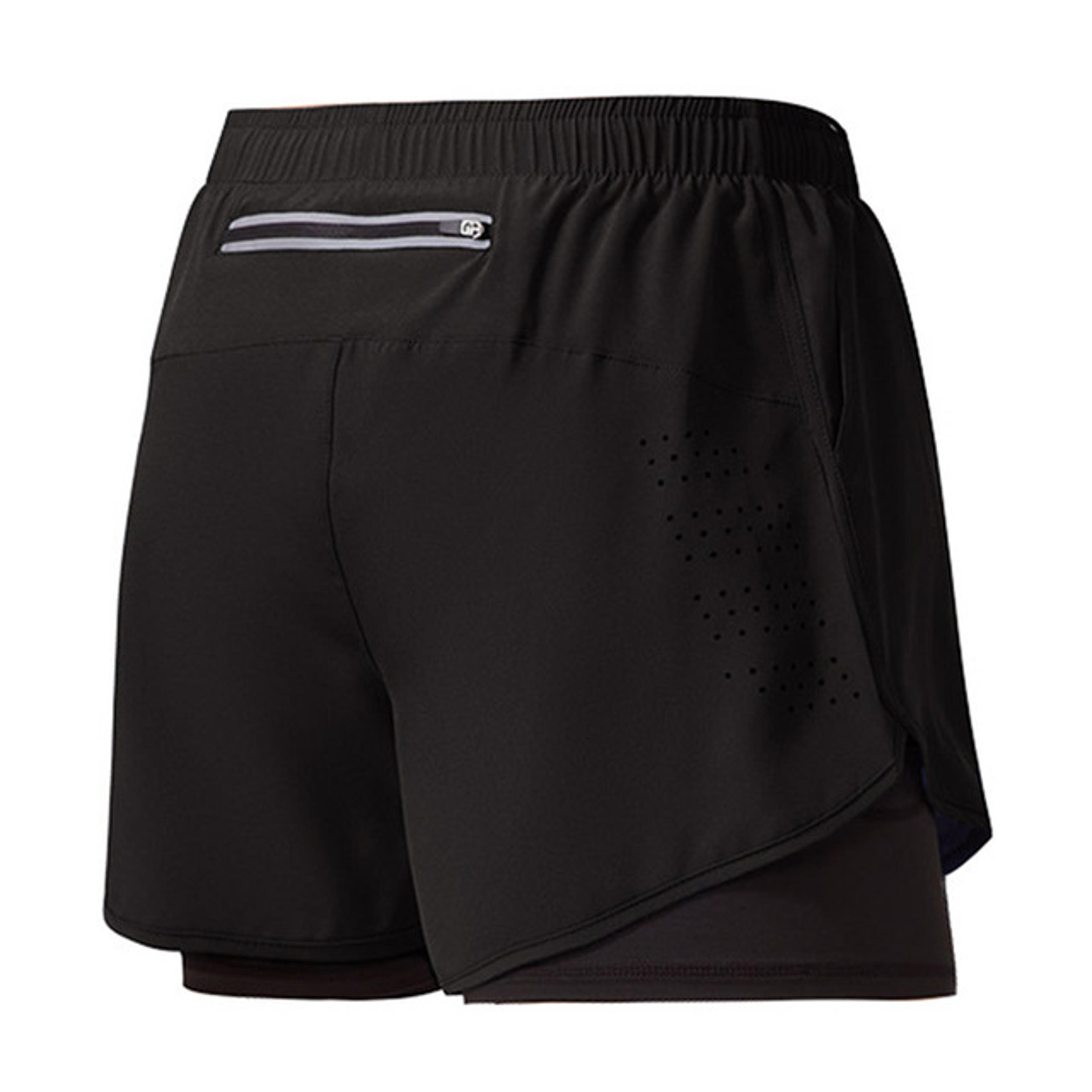 Men Running Shorts QuickDrying Fitness Shorts Double Layer Workout Pants For Training  Bodybuilding 15