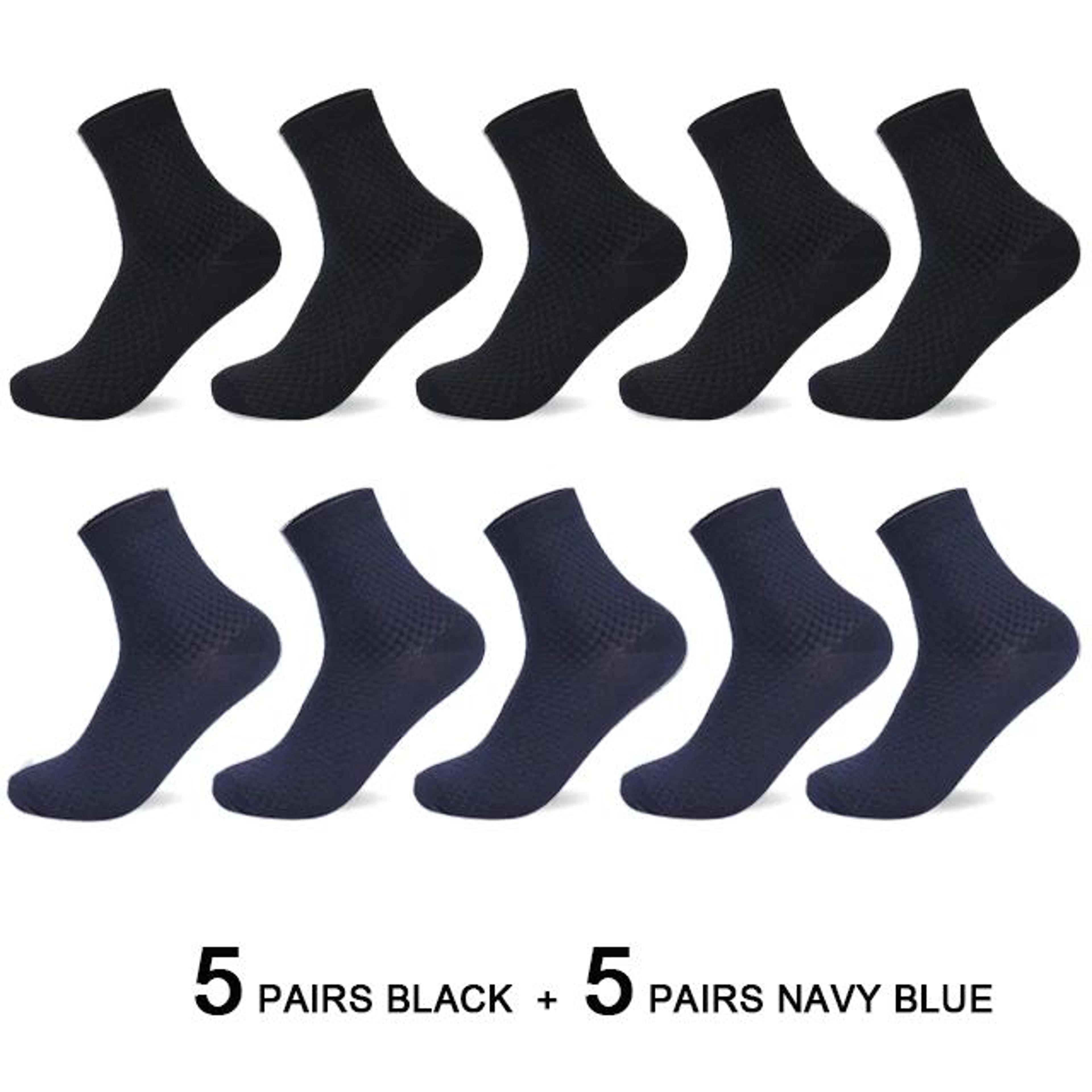 Men Antibacterial Bamboo Fiber Socks Quarter Ankle High Comfortable  Breathable Dress Socks 11