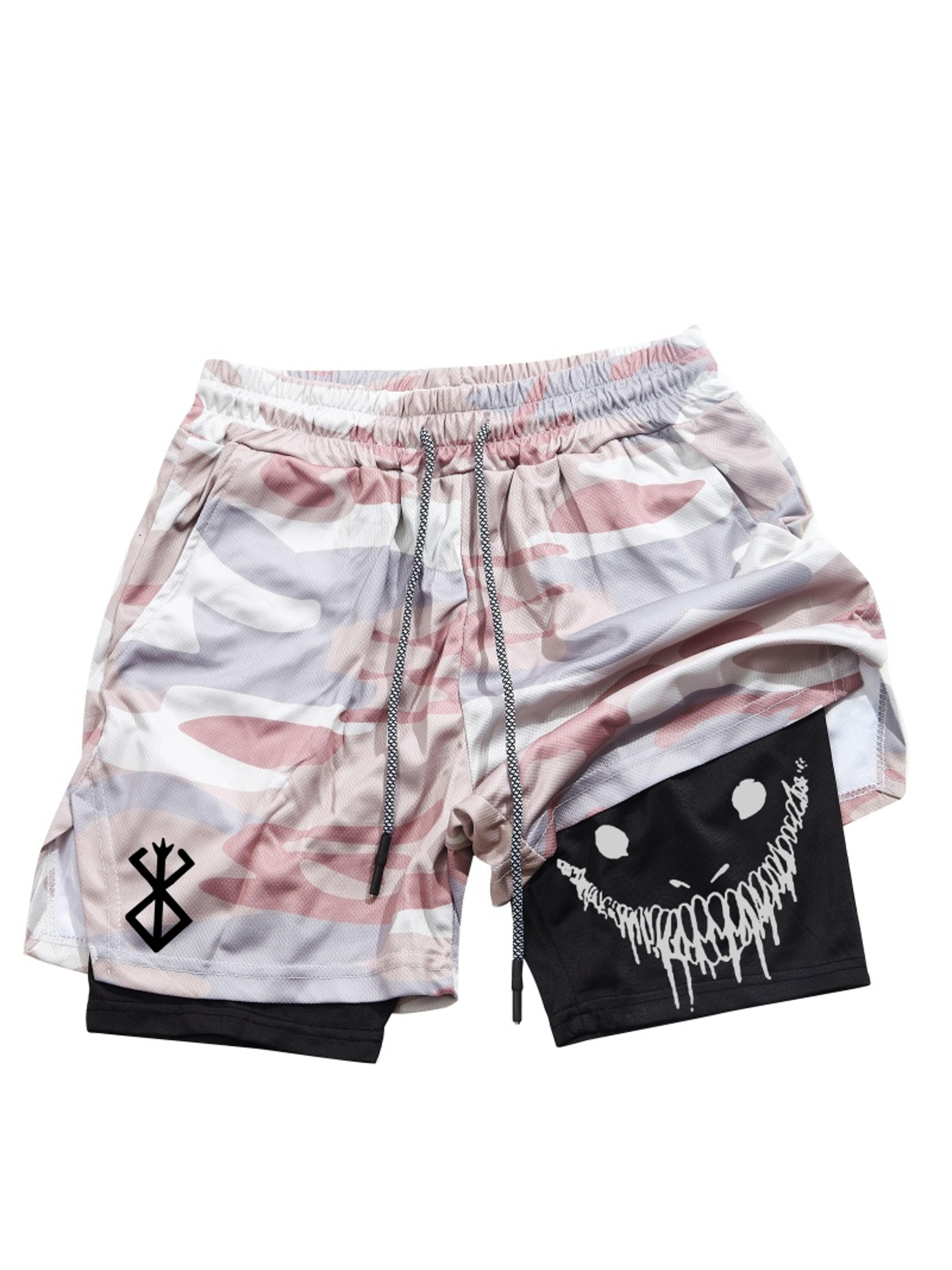 Men Gym Shorts With Double Layer Breathable Running Shorts For Workouts  Training 8