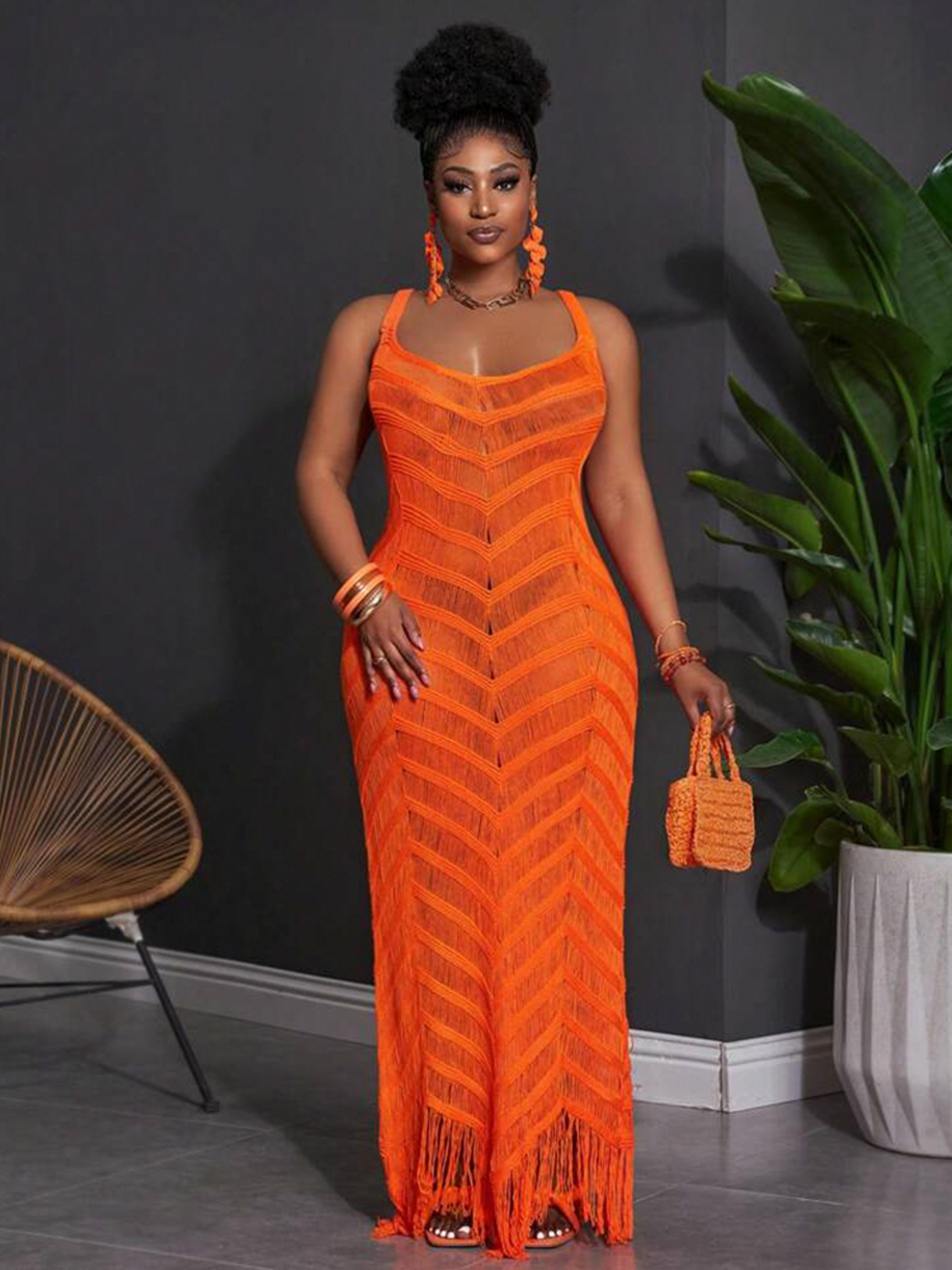 Summer Vacation Dress  Sleeveless Mesh Dress For Beach And Resort 2