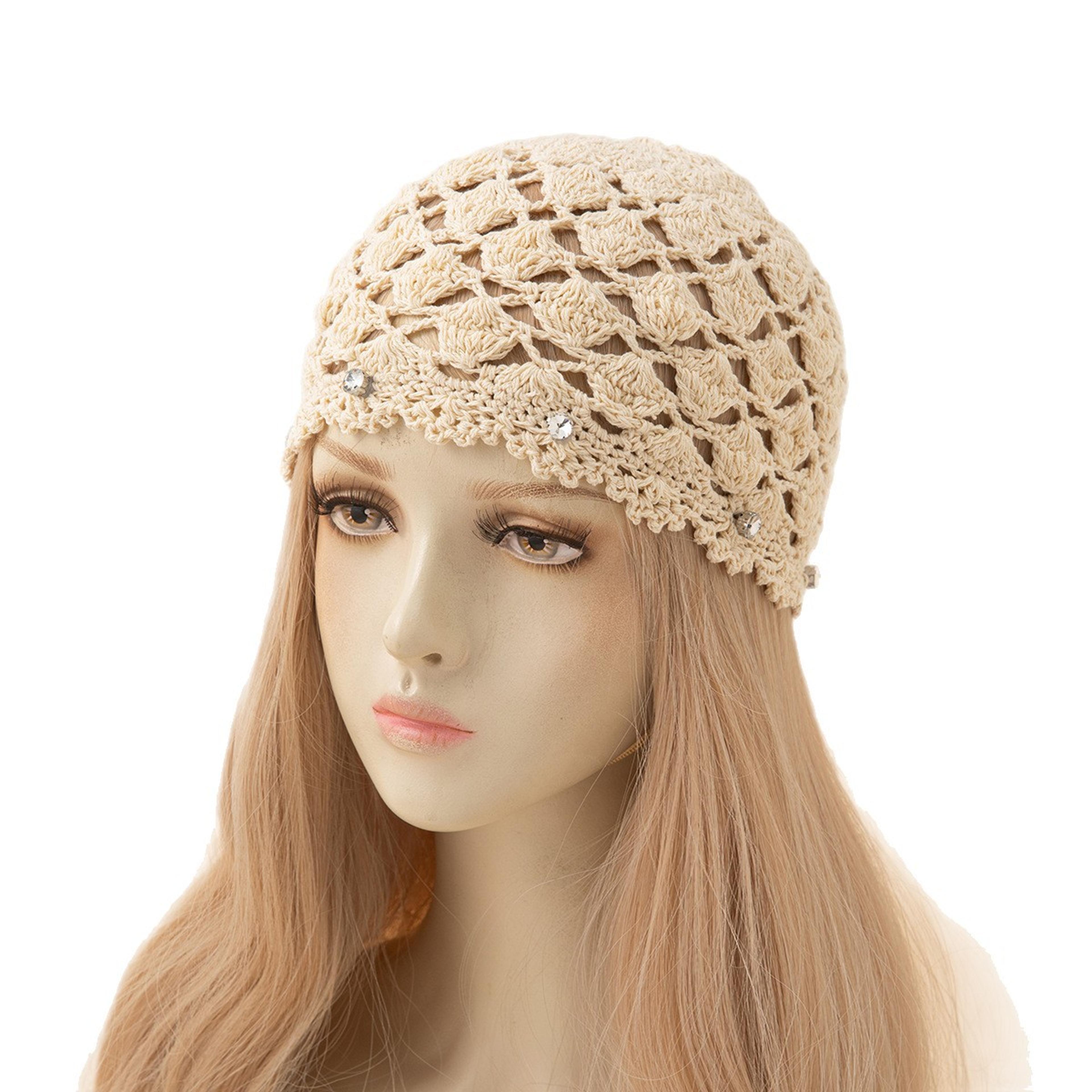 Korean Handmade Crochet Beanie Net Headscarf 5