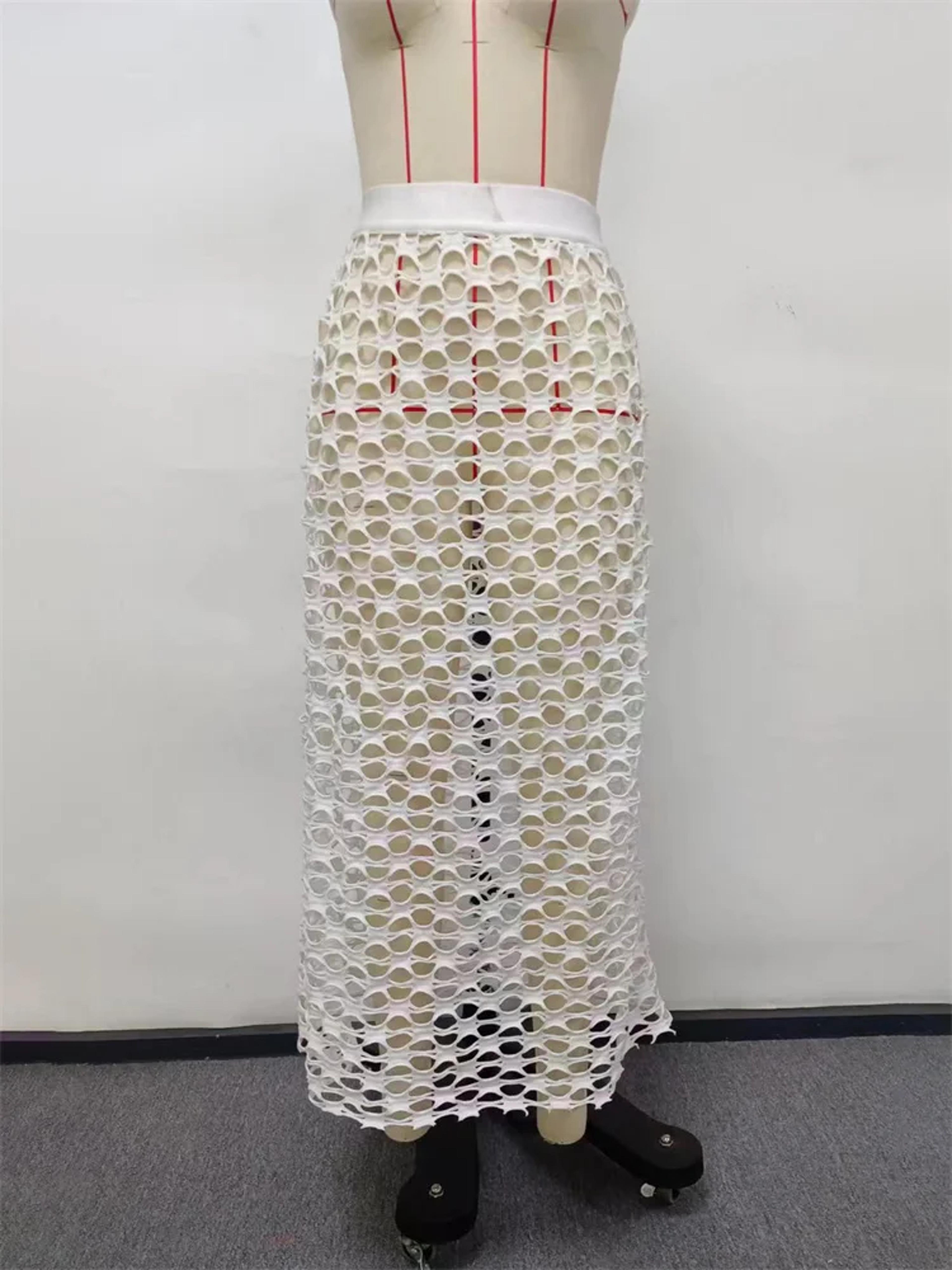 Boho White Maxi Skirt For Beach And Summer Vacation 5