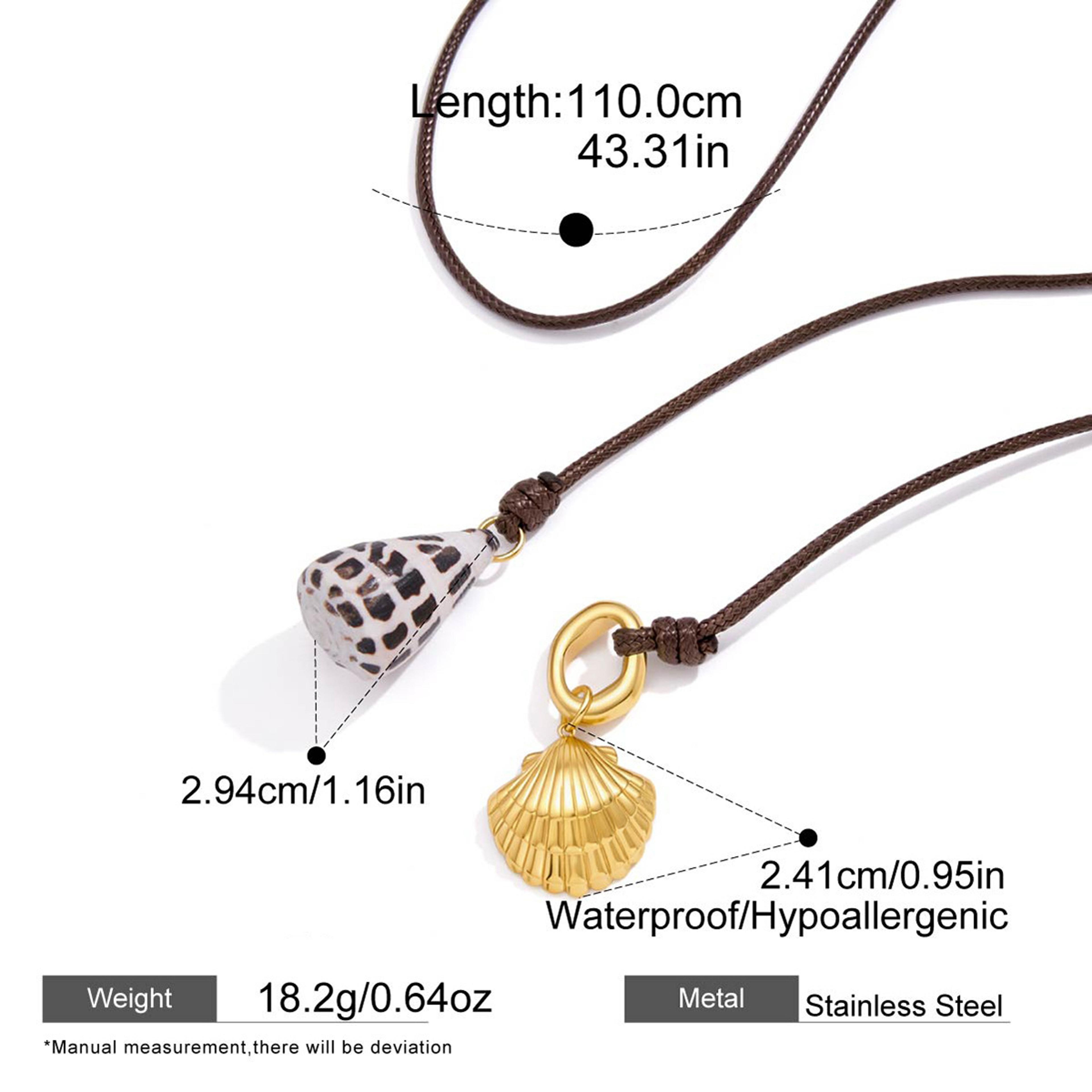 Miranda Ocean Style Shell Conch Drop Necklace 5