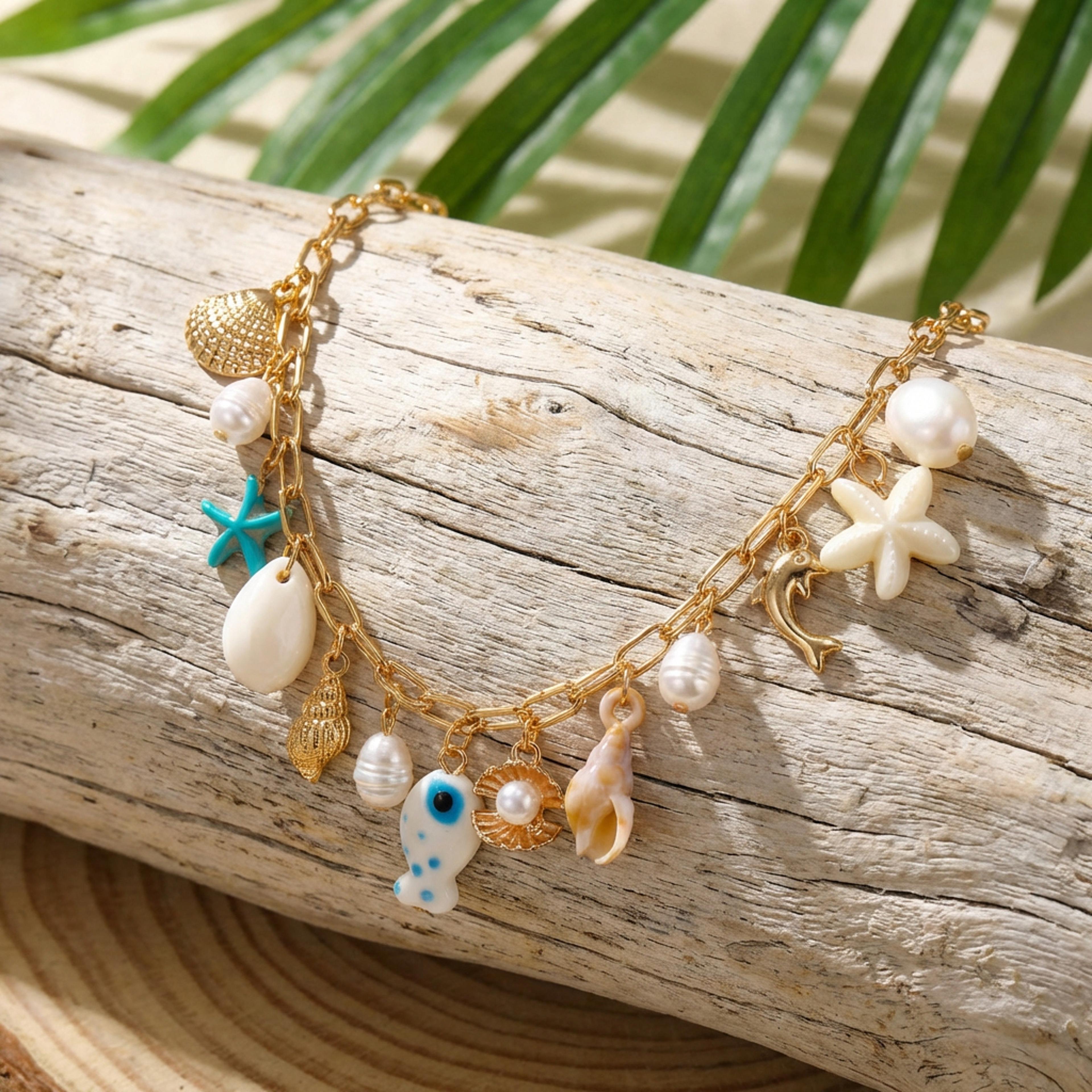 bohemian ceramic fish necklace