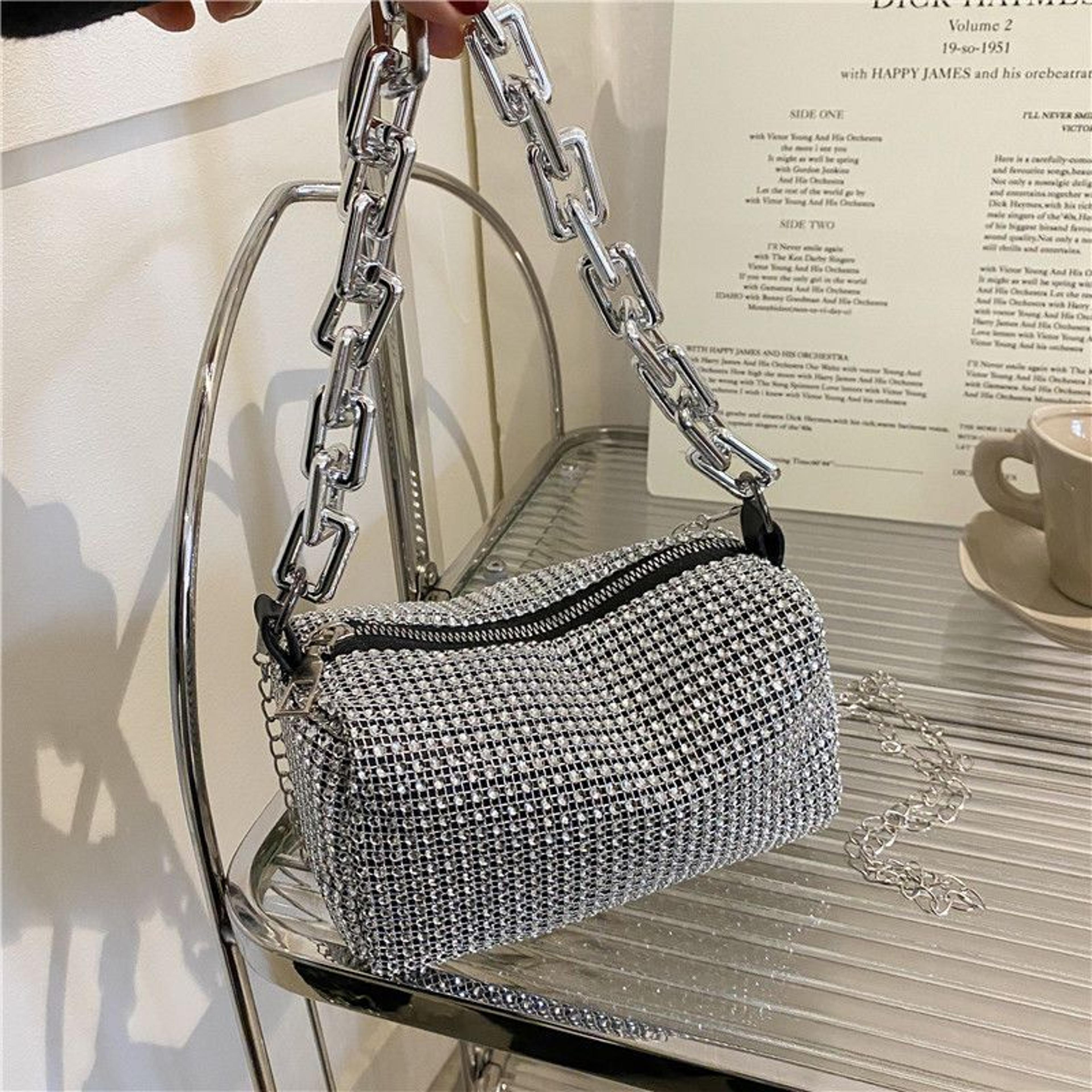 Sparkling Rhinestone Bucket Bag  Prom Purse 2
