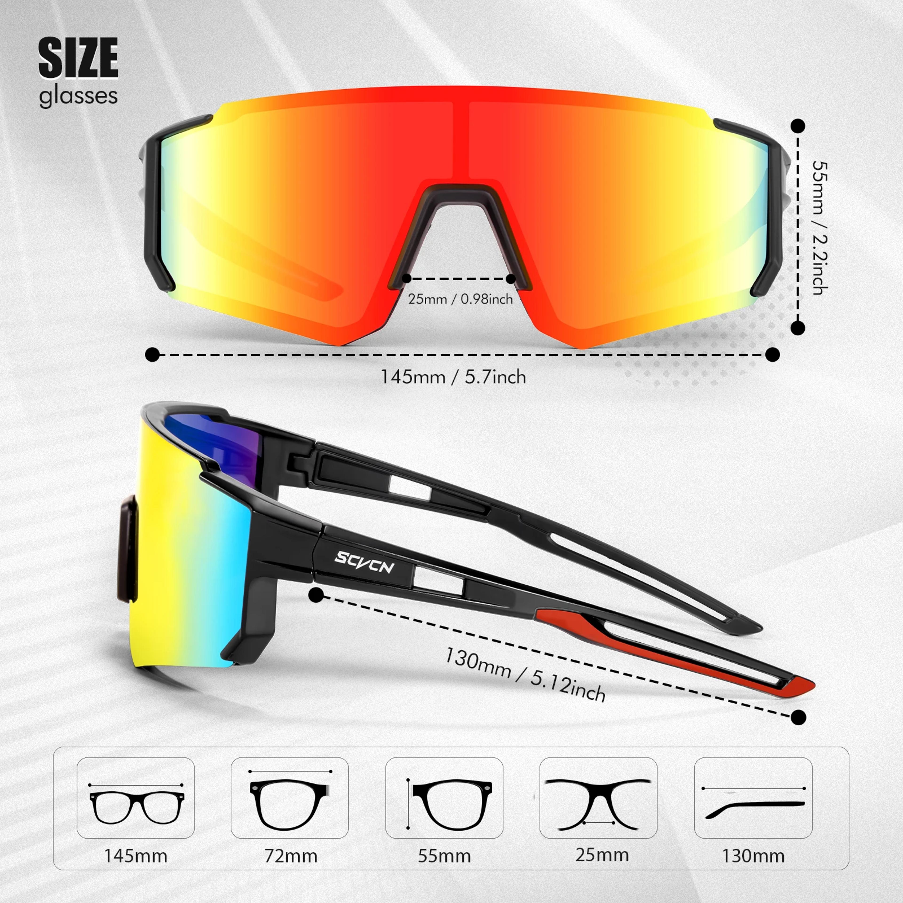 SCVCN Pro Sport Performance Snow Sunglasses And Mountain Cycling Eyewear 4