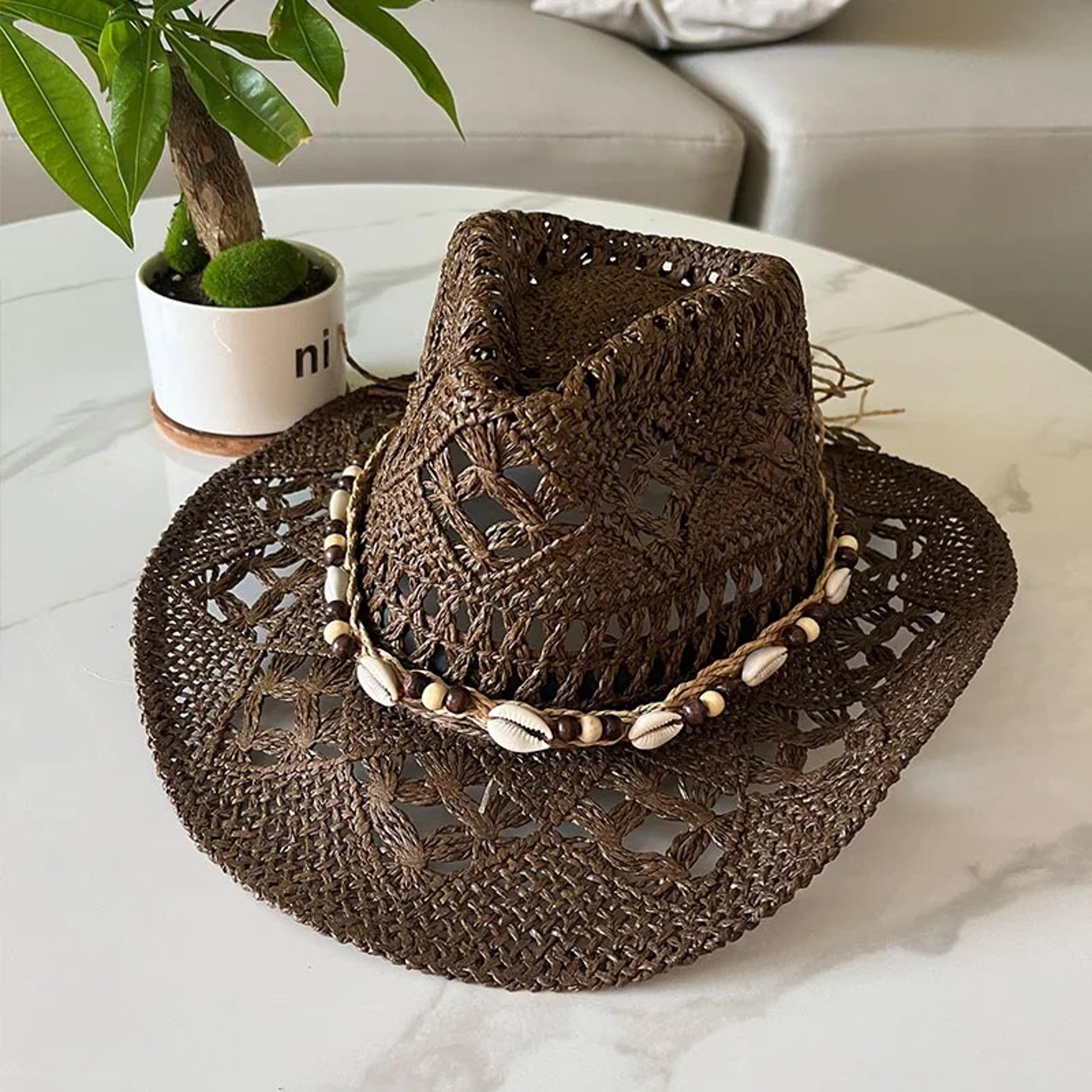Bohemian Shell Straw Beach Hat 3