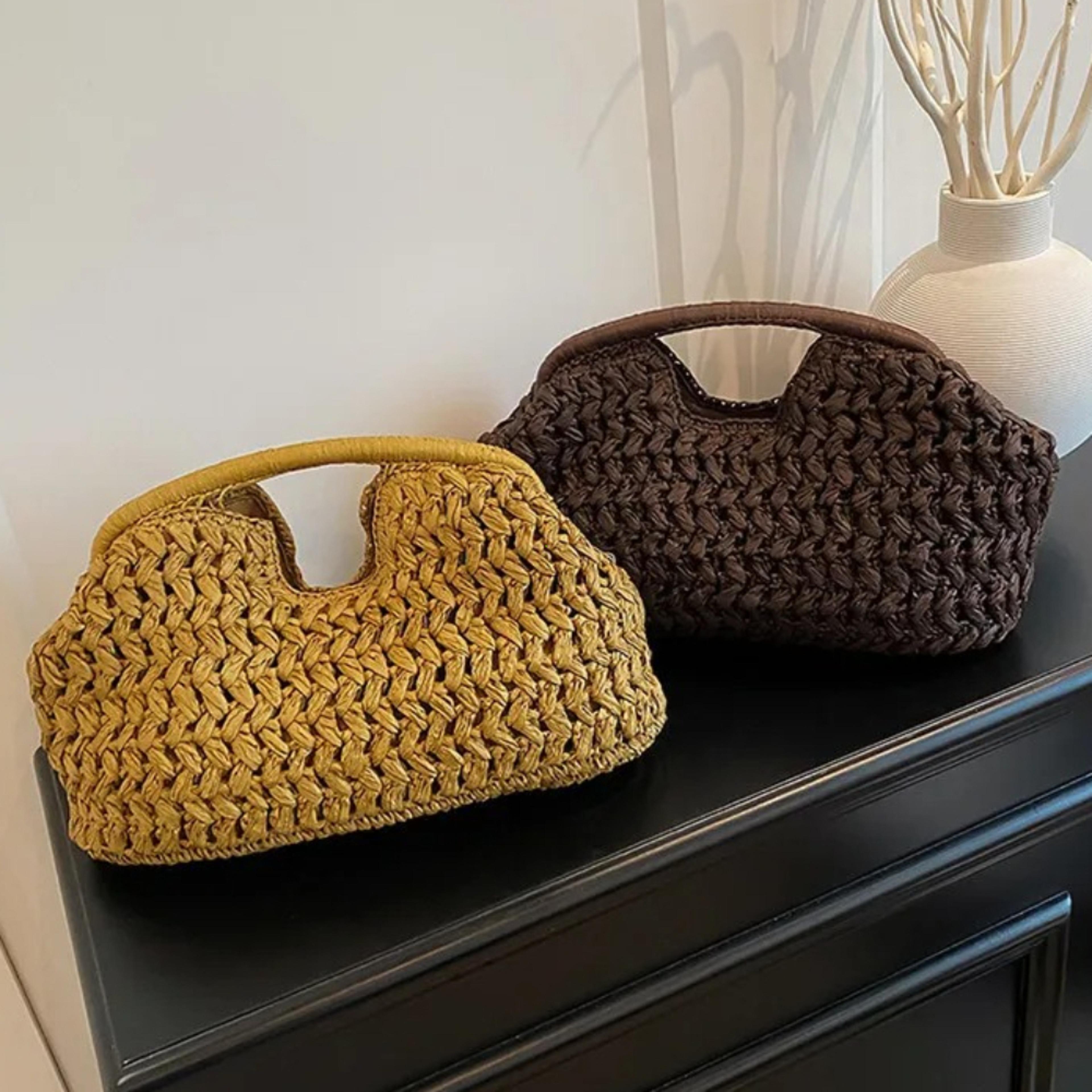 new summer beach bag woven straw tote purse for women