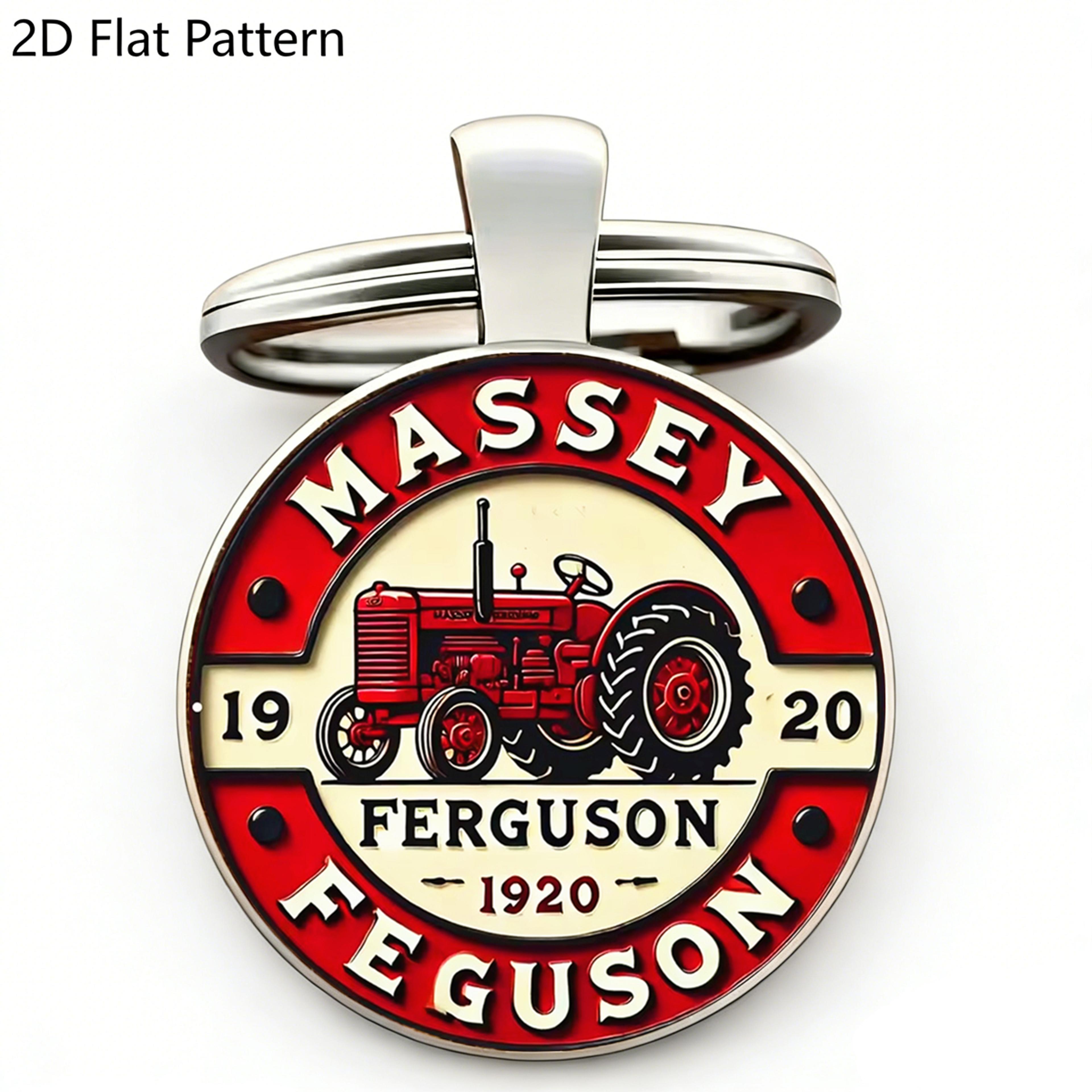 vintage farm tractor keychain