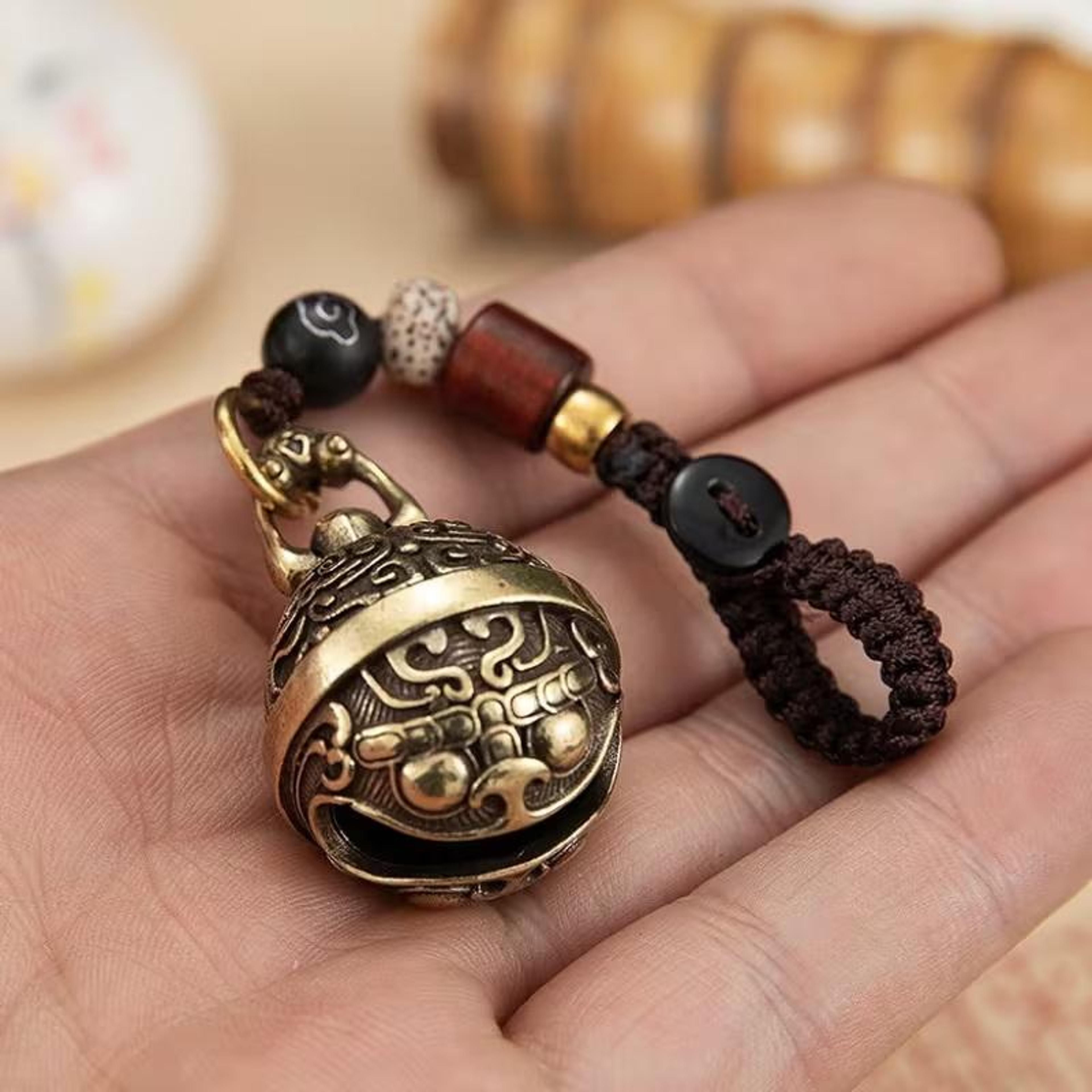 Retro Alloy Bell Keychain Wind Chime Key Ring 2