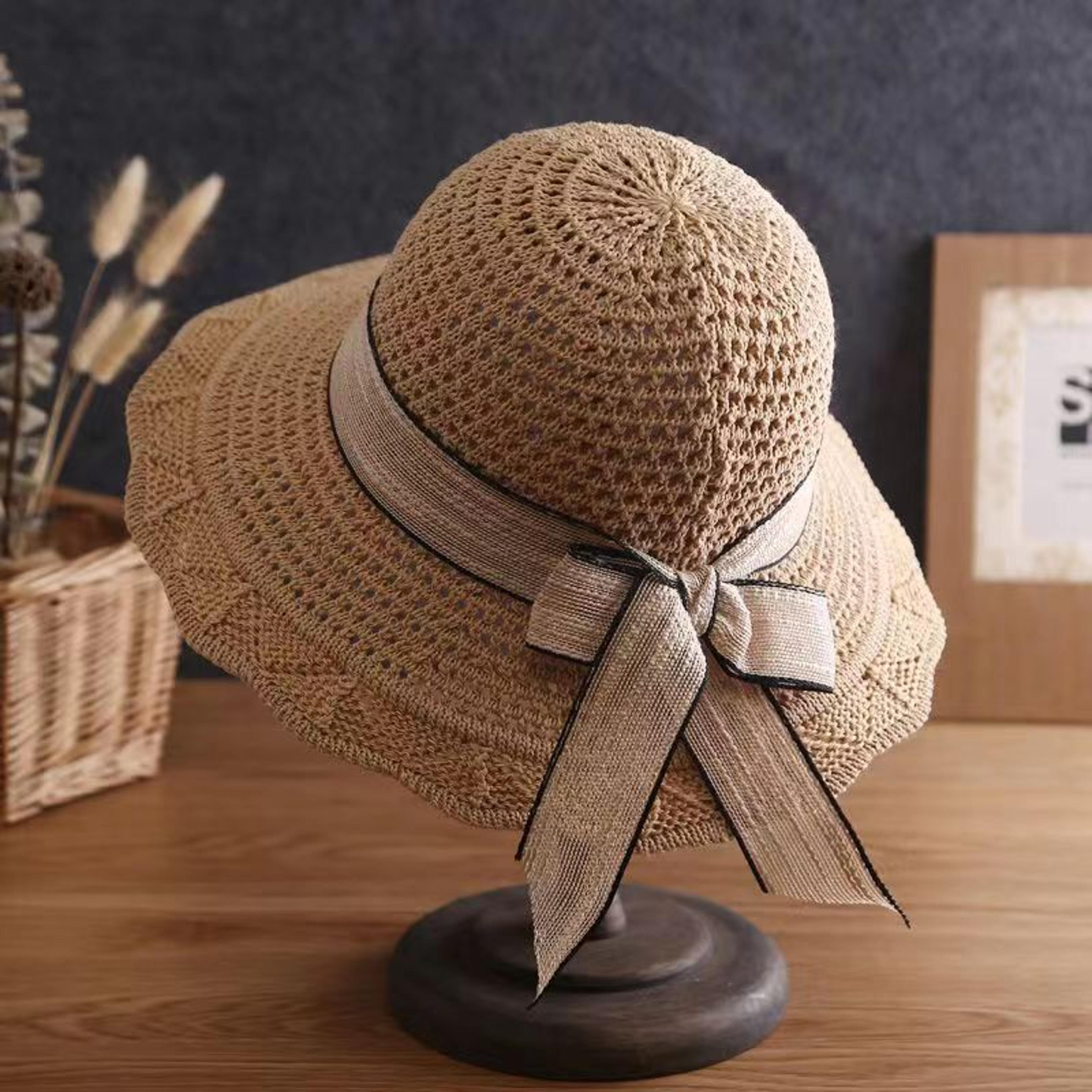 foldable wide brim sun hat for women