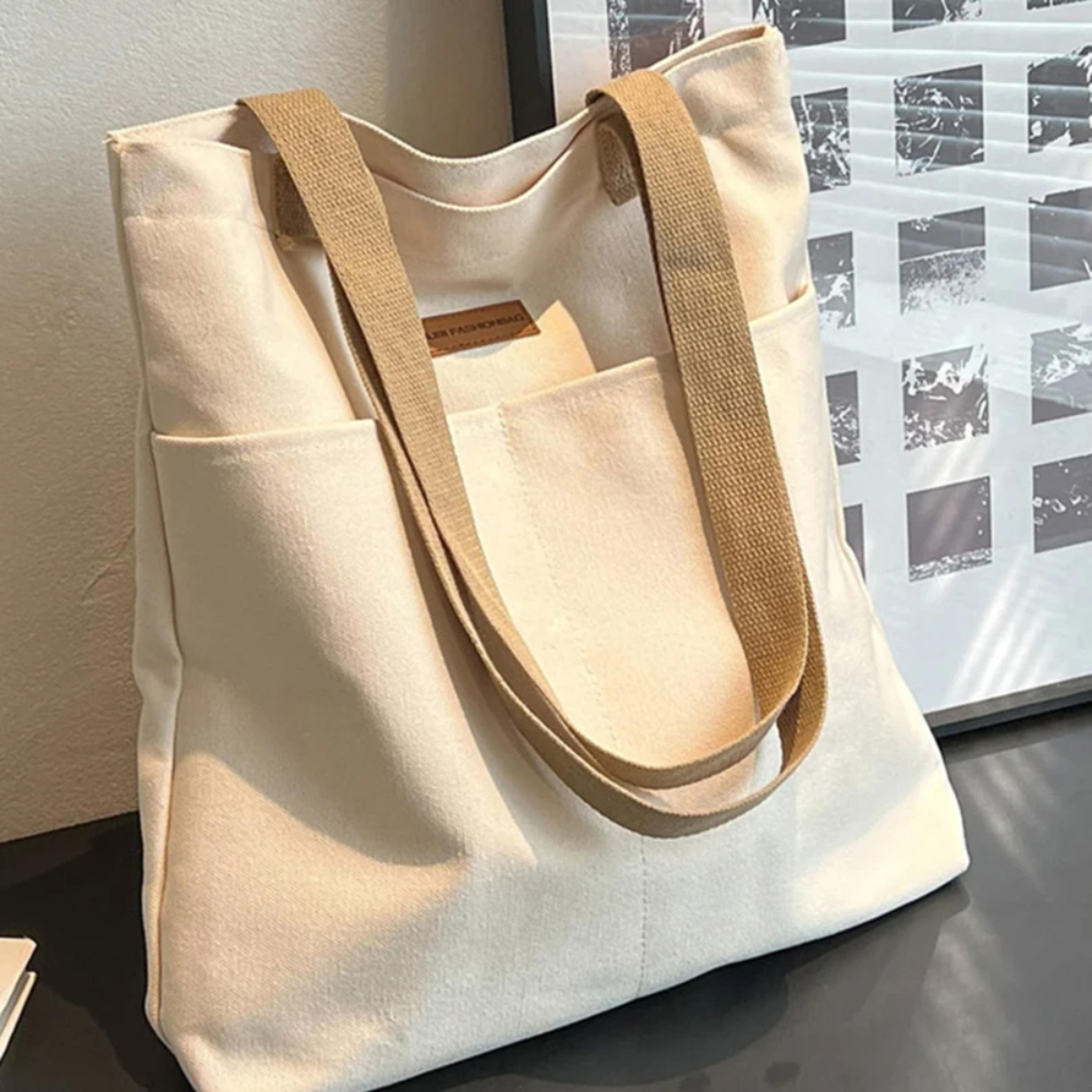modern canvas tote bag with large capacity for everyday style