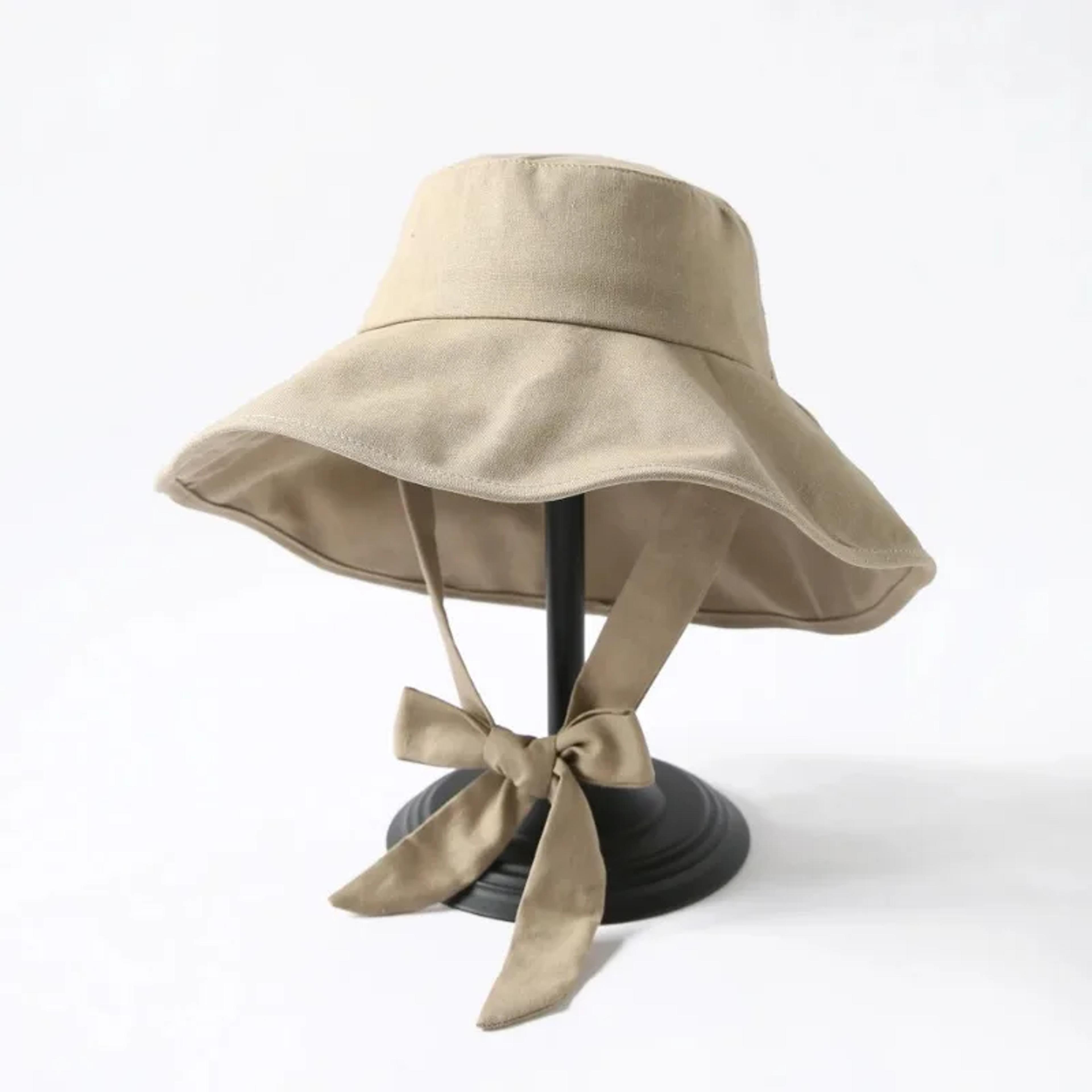 Chic Cotton Linen Sun Hat For Women With Wide Brim 4