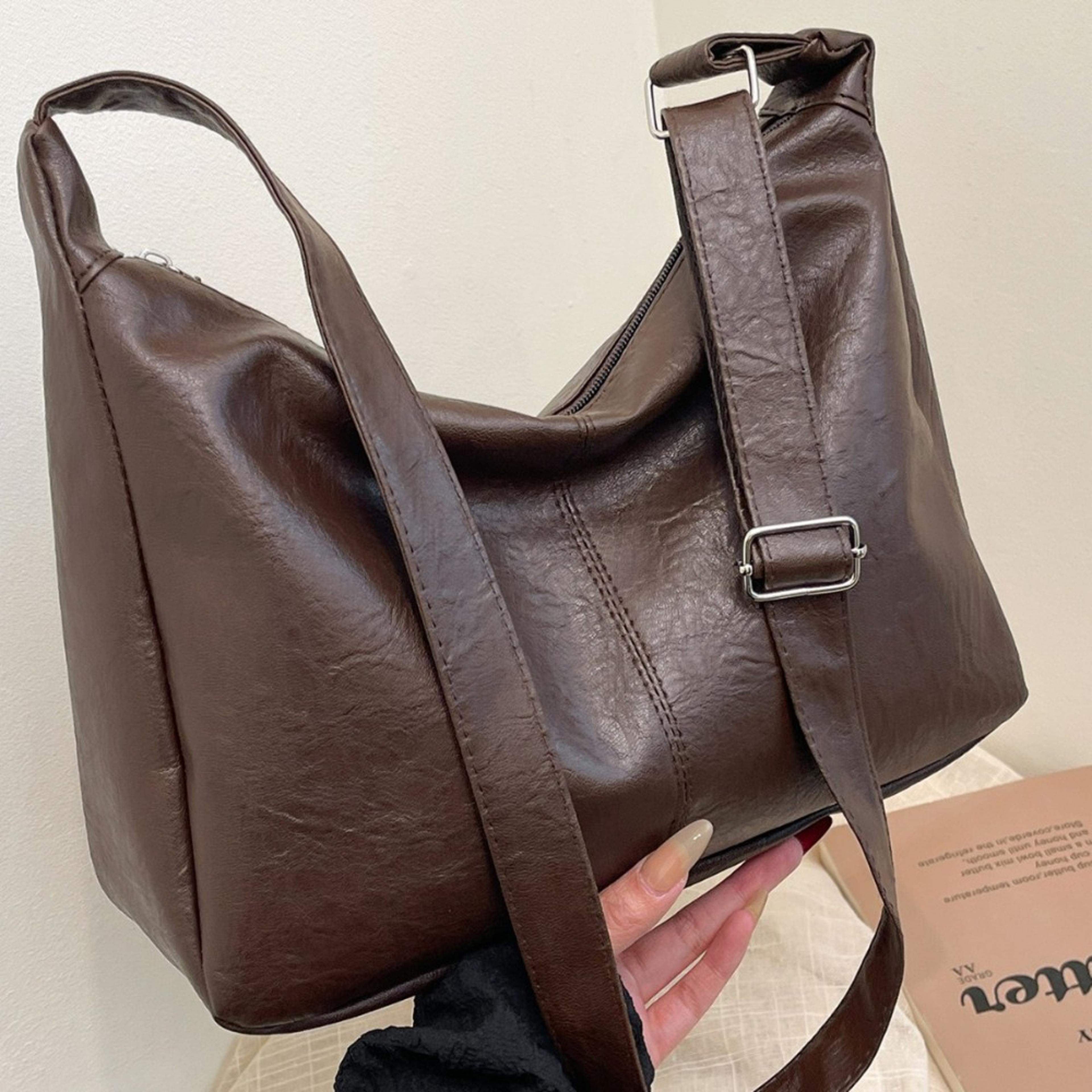 pu leather tote & women shoulder bag - elegant designer handbag and luxury messenger bag