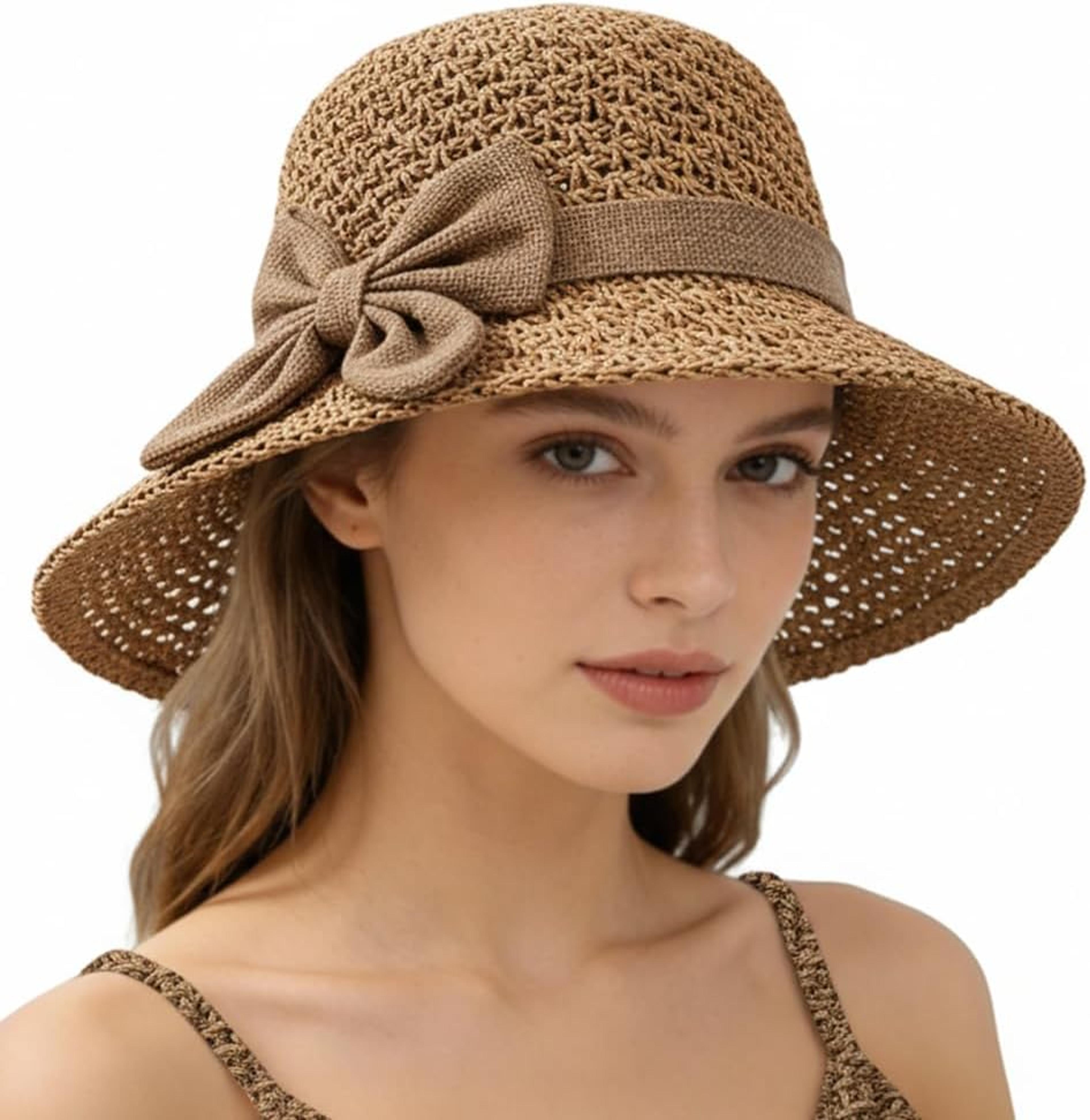Womens Straw Hat 2026 New Beach Sun Straw Hats For Women Summer Hats For Vacation Travel 5