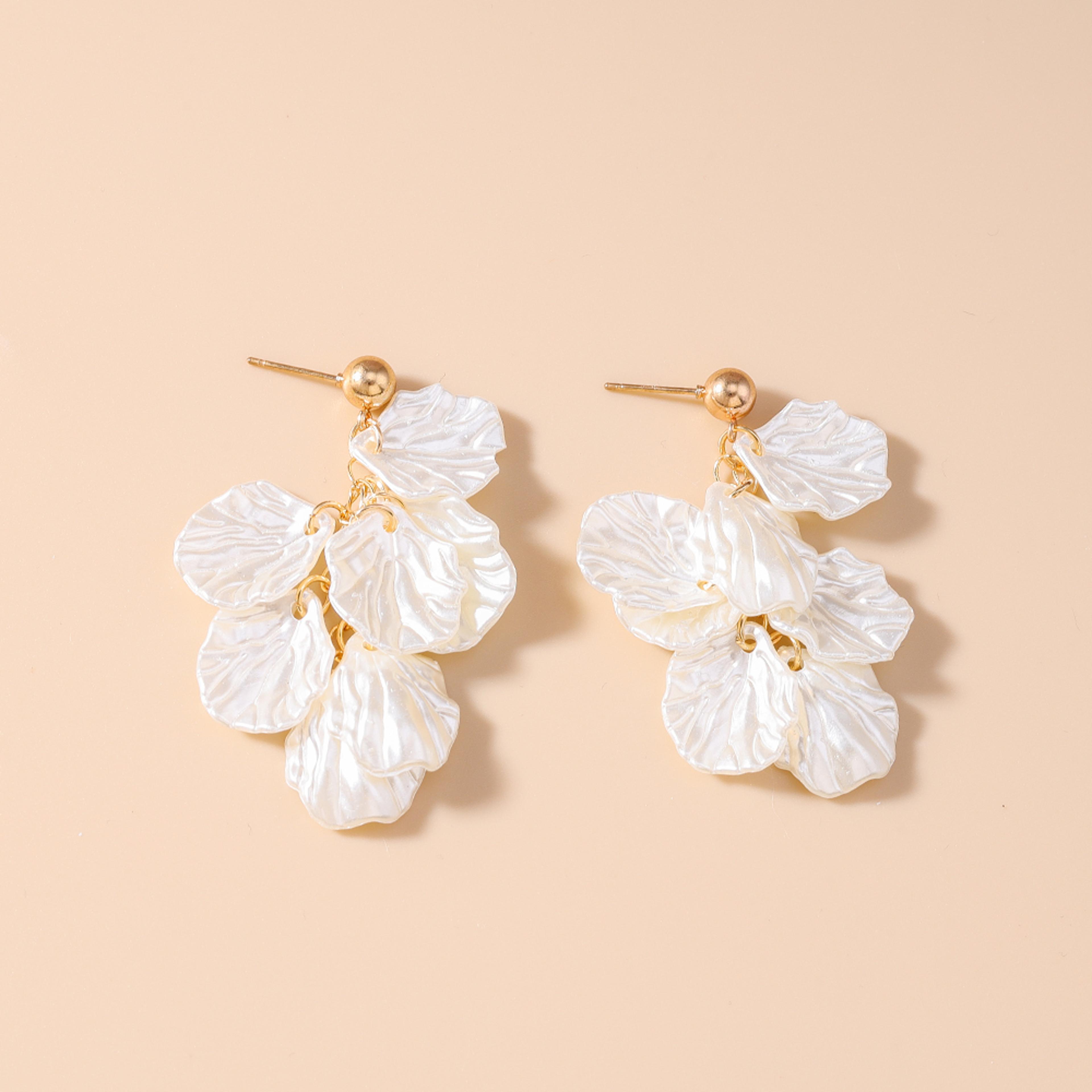 Aihua Fashion White Shell Summer Beach Dangle Earrings For Women And Girls 4