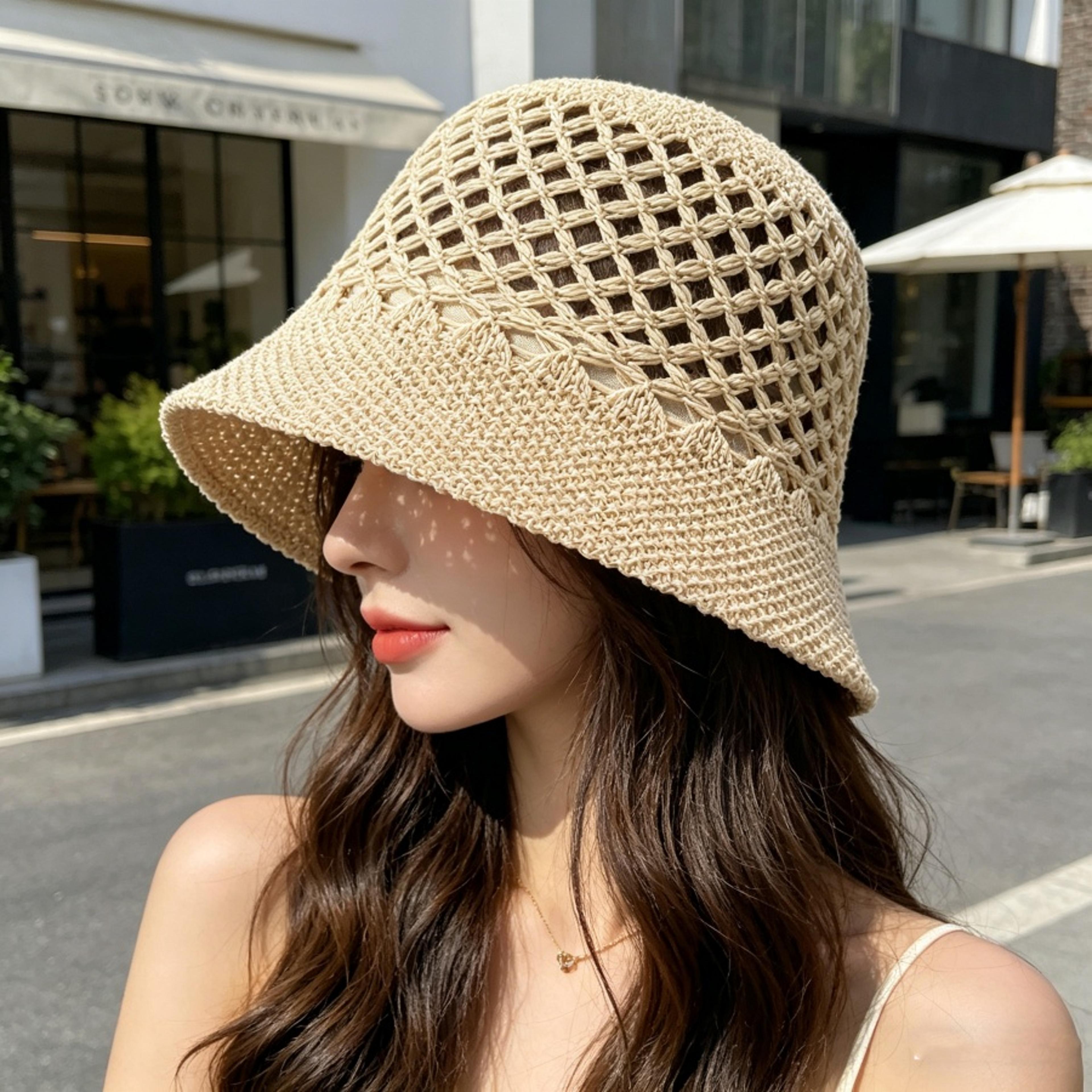 breathable mesh sun hat for women summer bucket hat uv protection