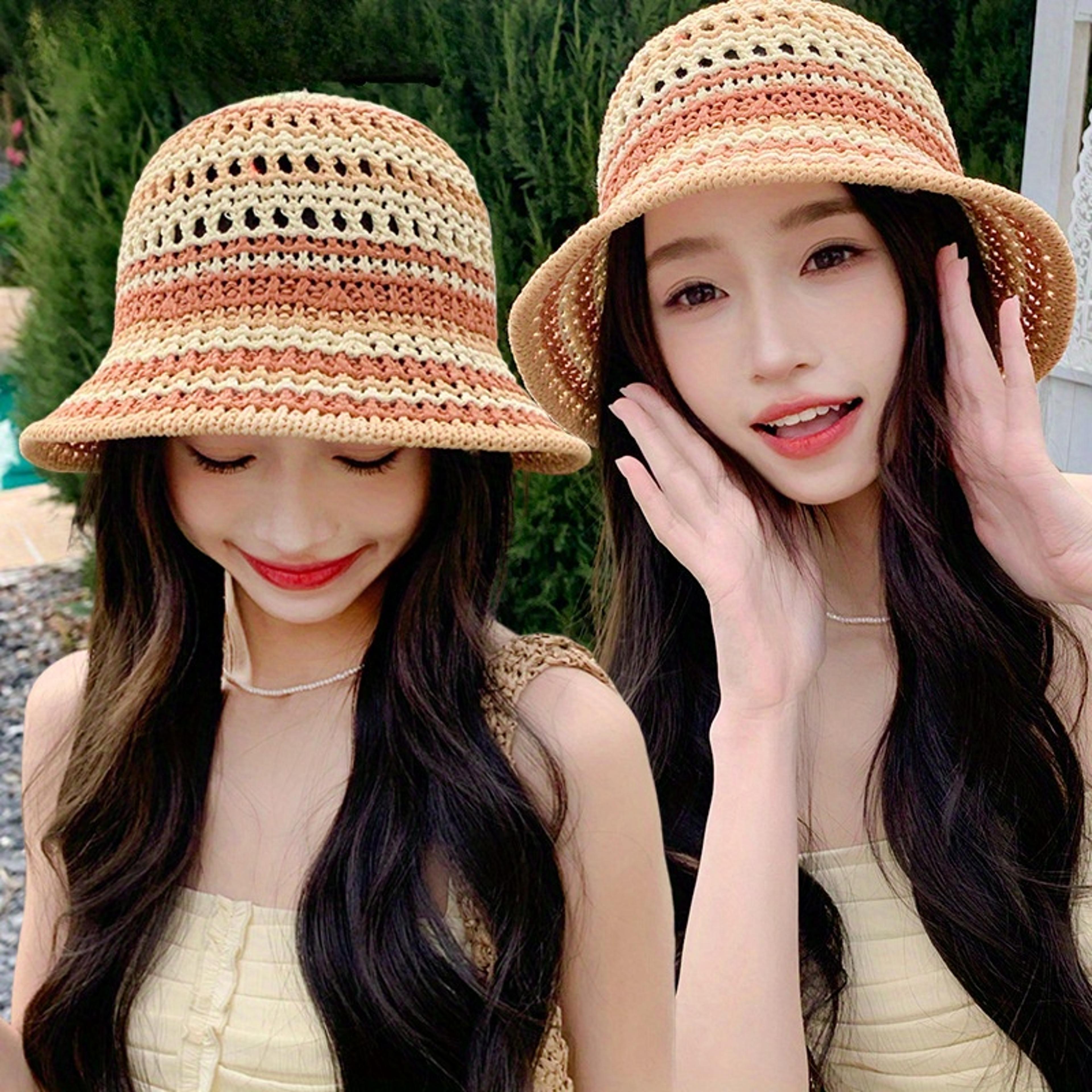 handwoven boho beach hat for women