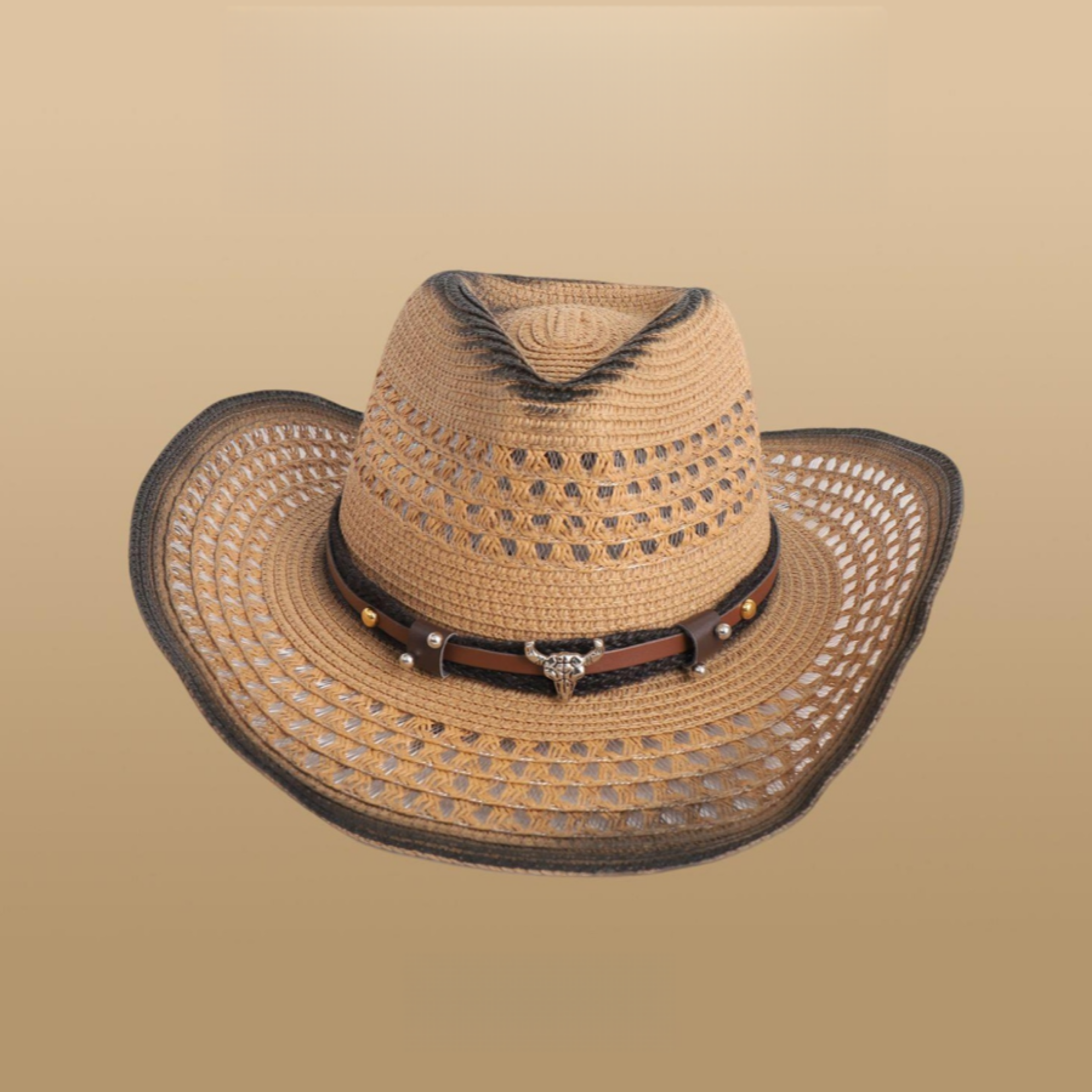 Western Denim Straw Hat 9