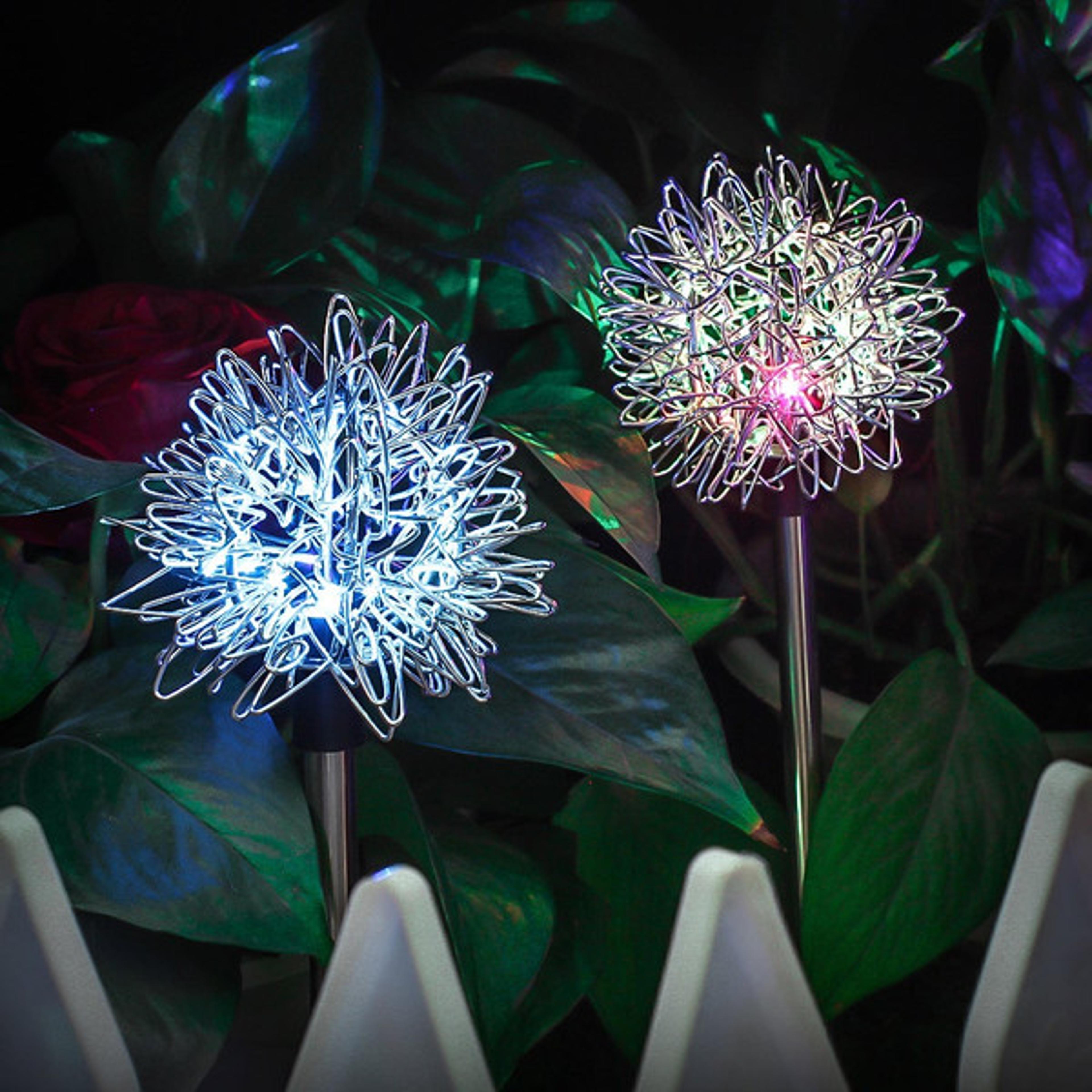 solar powered dandelion garden color changing lights